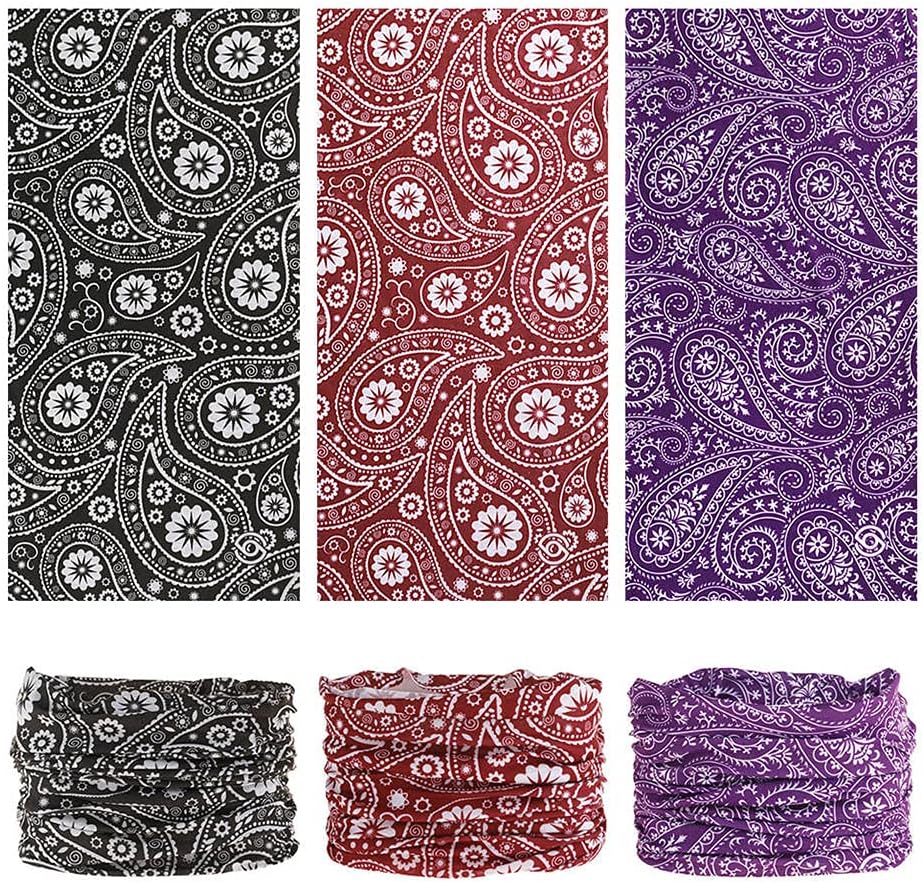 Headband Neck Gaiter Head Wrap Headwear Face Mask Magic Scarf Bandana for Men and Women