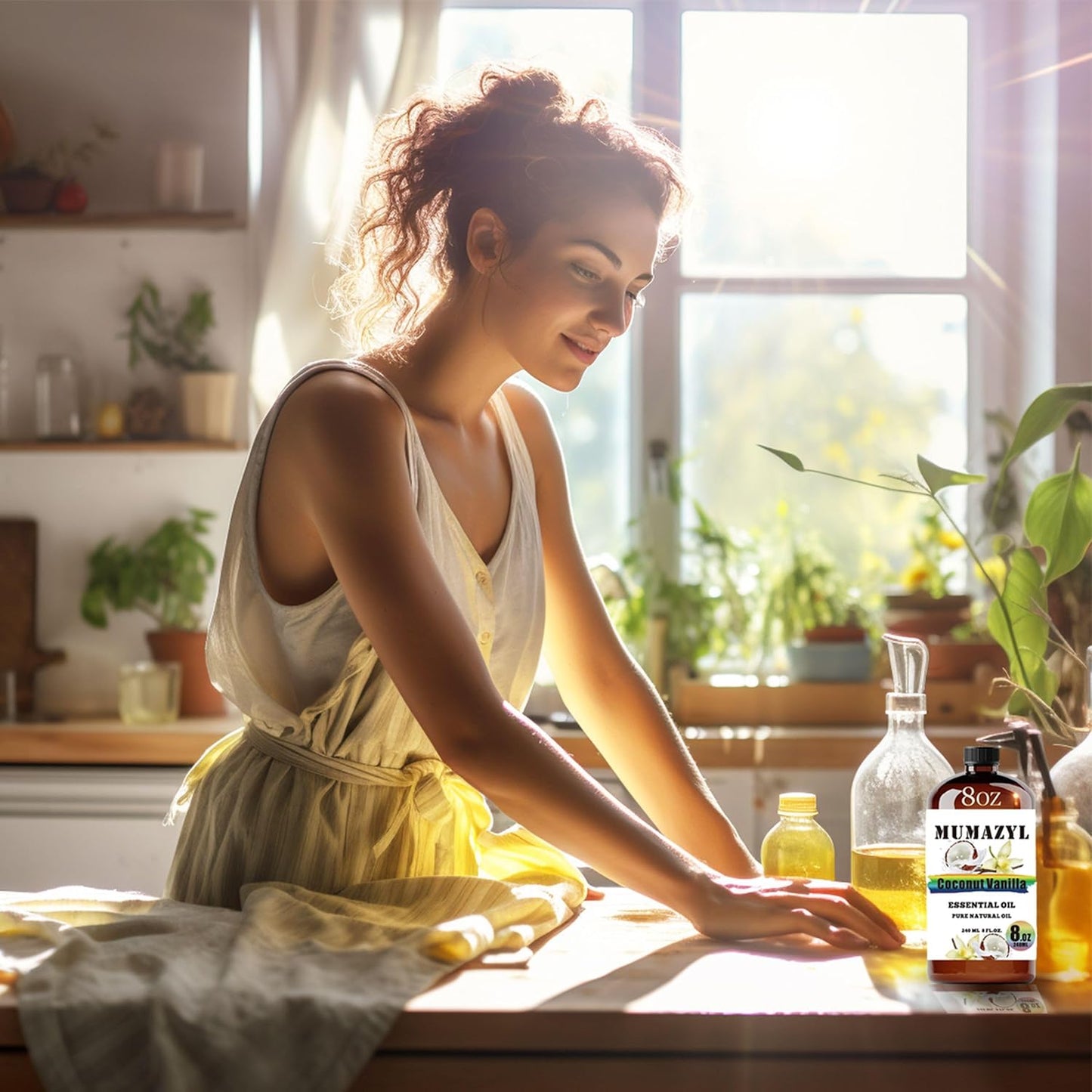 Coconut Vanilla Essential Oil, Coconut Vanilla Oil 8 Fl Oz 240ML for Diffuser Humidifier Yoga Cleaning DIY Candle Soap Making Essential Oils