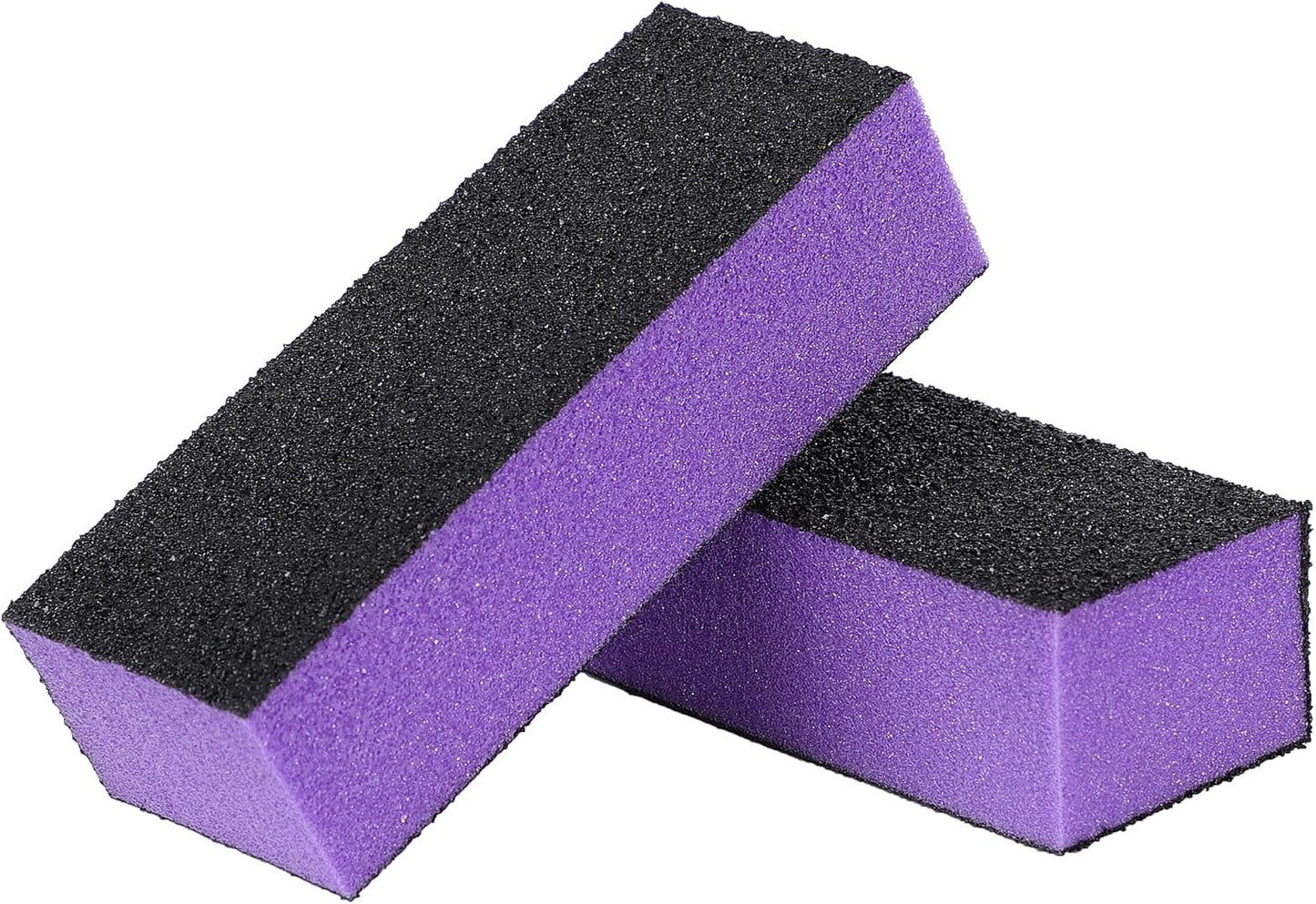 uxcell 4 Way Nail File, 2 Pcs Nail Buffer Sanding Block Manicure Art Tool Shiner Polisher for Women and Men, Sponge Nail Polishing Tool Kits for Professional Salon Home Use, Black Purple