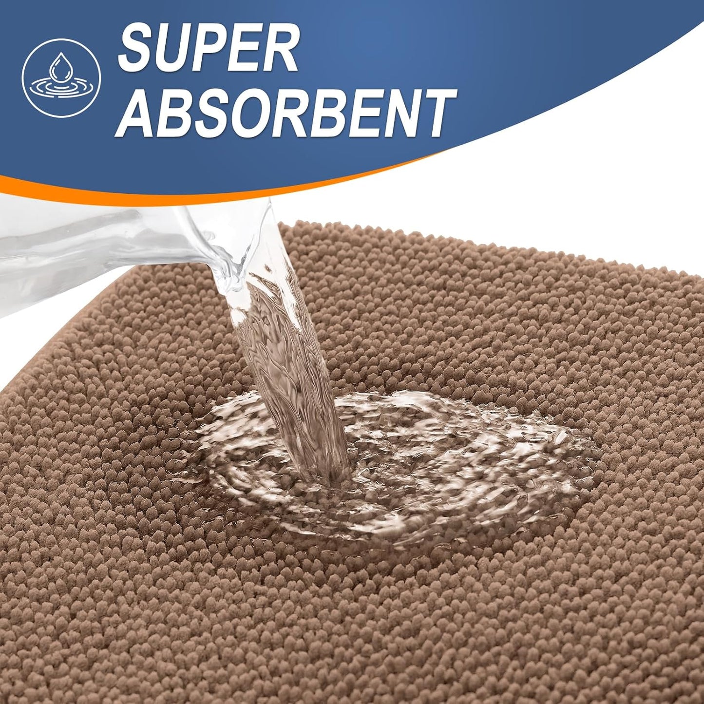 OLANLY Thick Memory Foam Bath Mat Rug 30x20, Extra Soft Absorbent Bathroom Rug, Quick Dry Bath Mats, Non-Slip, Machine Washable Carpet for Bathroom, Tub and Shower, Home Decor Accessories, Mocha