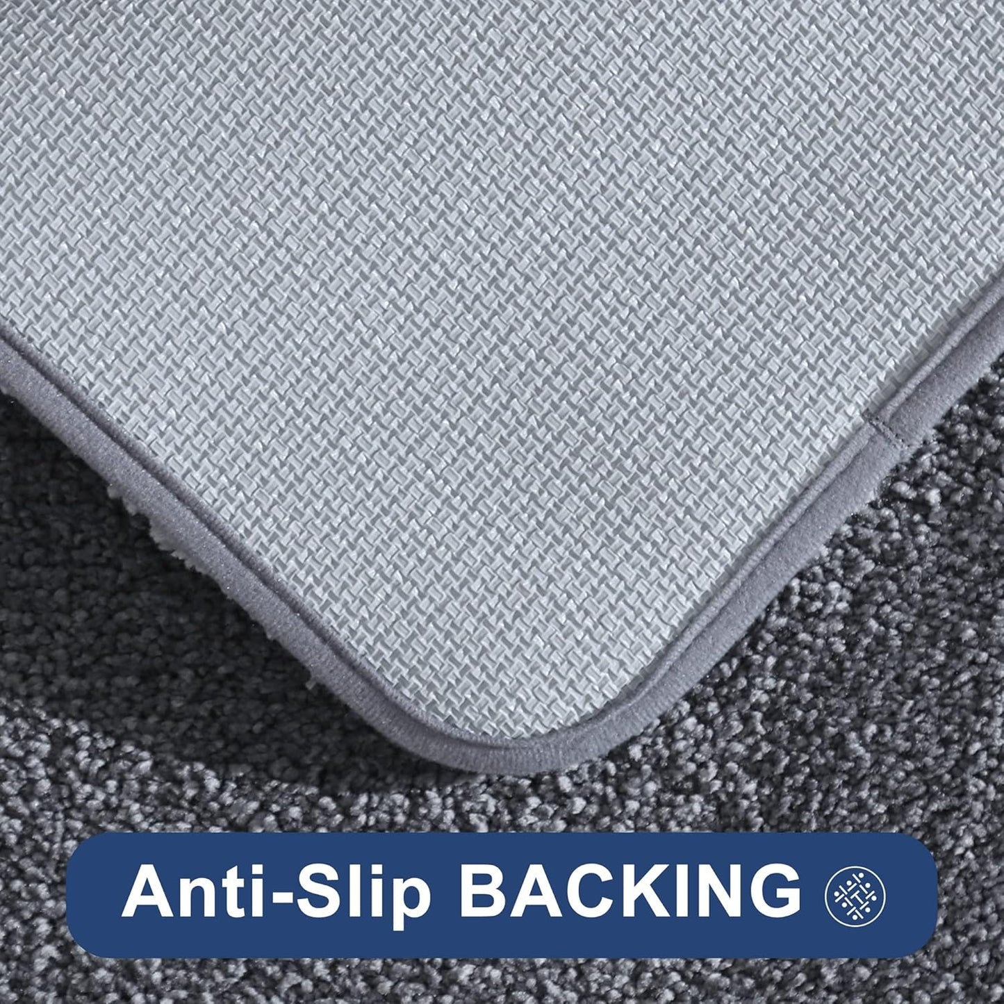 COSY HOMEER Bath Rugs for Bathroom Extra Thick - Anti-Slip Bath Mats Soft Plush Yarn Shaggy 100% Strong Mirco Polyeste Mat Living Room Bedroom Mat Floor Water Absorbent(Dark Grey,20x32 - Inches)