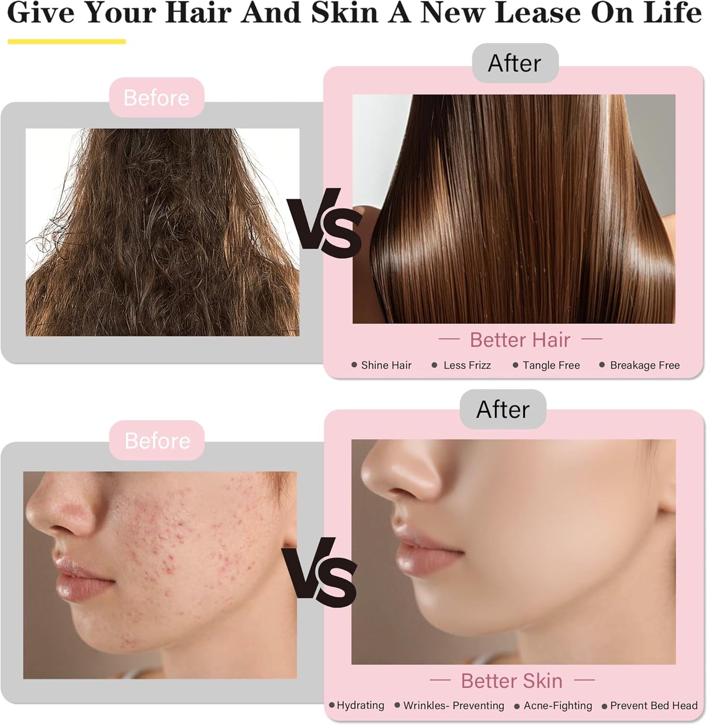 Mulberry Silk Body Pillow Pillowcase with Zipper, Ultra Smooth Soft Breathable Cooling Pillow Cases for Hot Sleepers, Silk Satin Body Pillow Cover for Hair and Skin (Silver Grey, 20×54 Inches, 1 Pack)