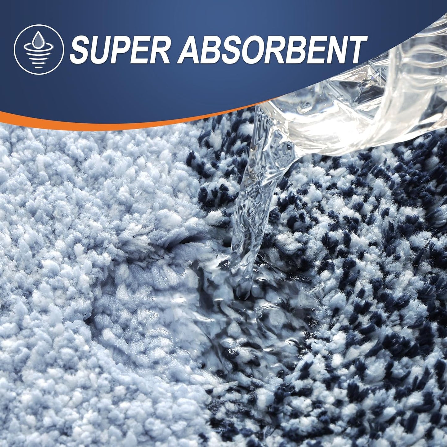 OLANLY Bathroom Rugs Mat 24x16, Extra Soft Absorbent Microfiber Bath Rugs, Rubber Backing, Quick Dry, Machine Washable Bath Mats for Bathroom Floor, Tub and Shower, Home Decor Accessories, Navy Blue