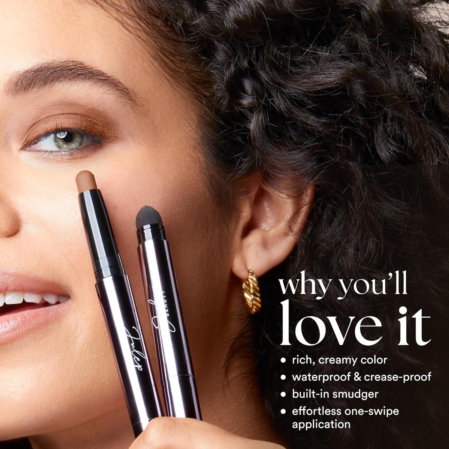 Julep Eyeshadow 101 Cream-to-Powder Waterproof Shadow Stick – Mint Matte – Long-Lasting, Crease-Proof, Cool-Toned Pastel Green Matte Cream Eyeshadow with Built-in Smudger