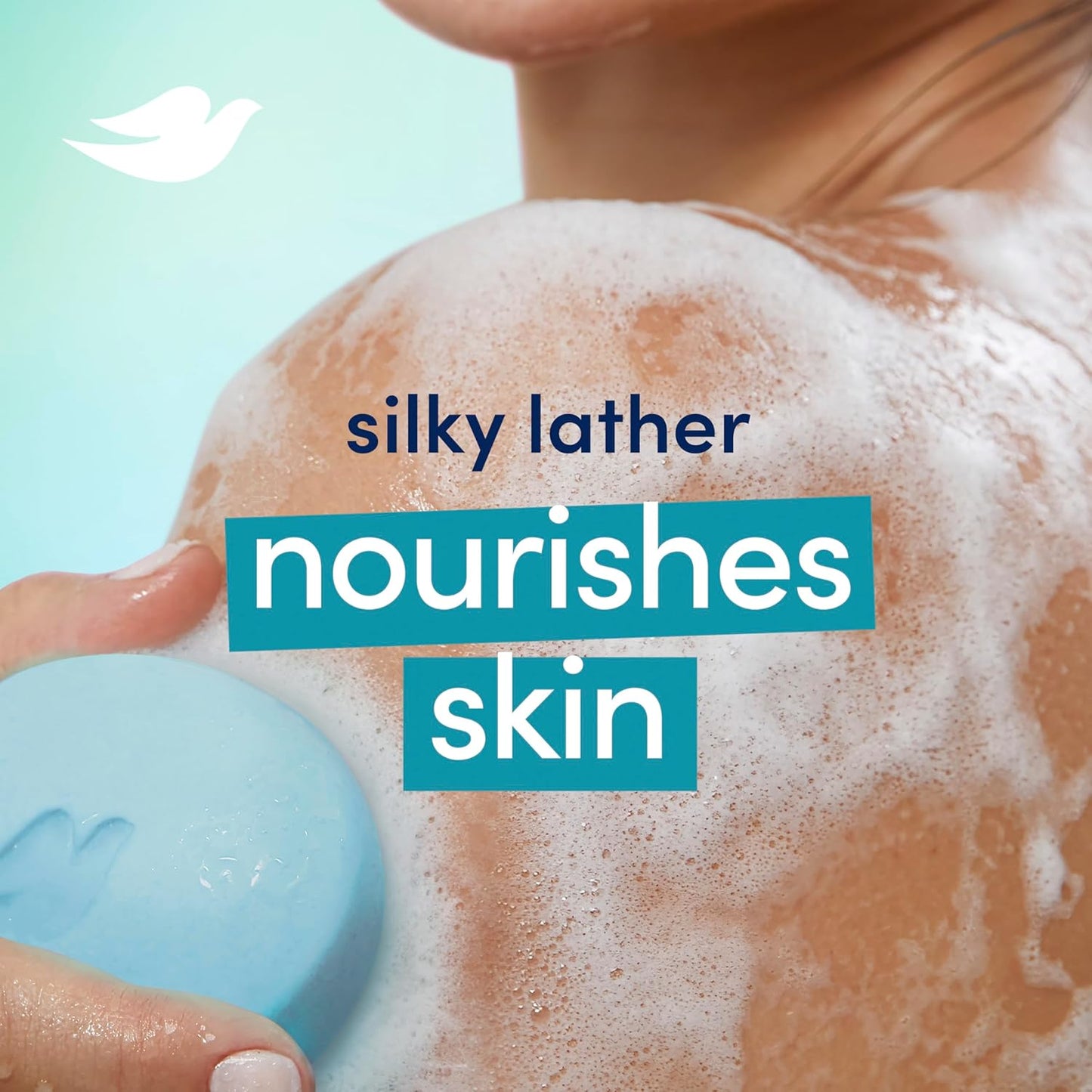 Dove Beauty Bar 6 Pack Hydrating with Glacial water & Avocado oil Cleanses & Hydrates 3.75 Oz