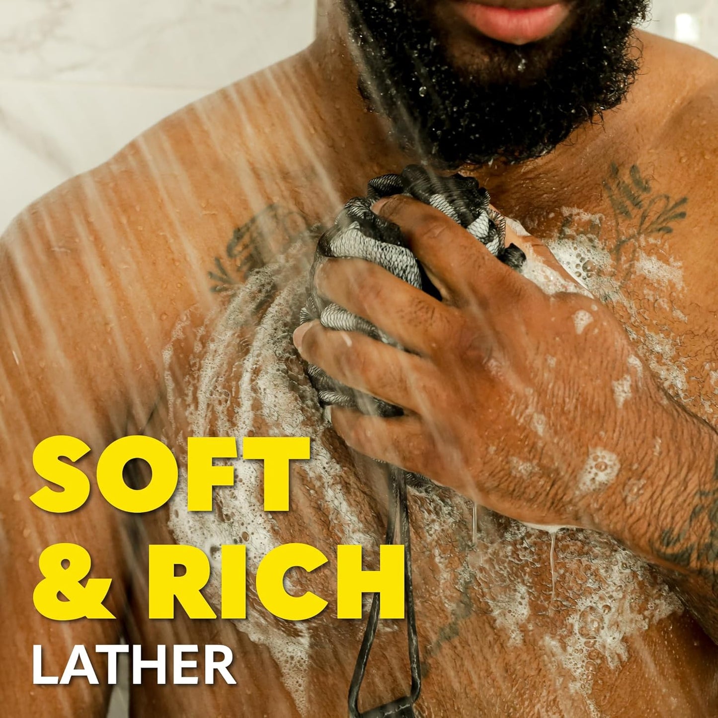 The Beard Club Fresh Water Body Wash: Invigorating All-in-One Shower Gel for Men, Deep Cleansing & Moisturizing Formula, Sulfate-Free, with Natural Essential Oils, 4 fl oz