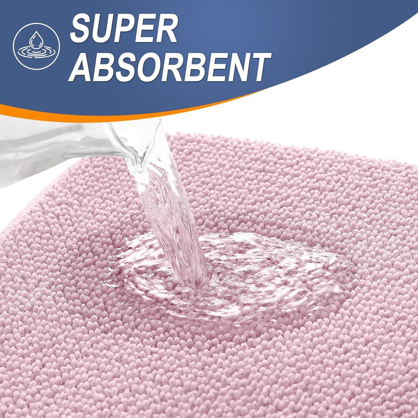 OLANLY Thick Memory Foam Bath Mat Rug 30x20, Extra Soft Absorbent Bathroom Rug, Quick Dry Bath Mats, Non-Slip, Machine Washable Carpet for Bathroom, Tub and Shower, Home Decor Accessories, Dusty Rose