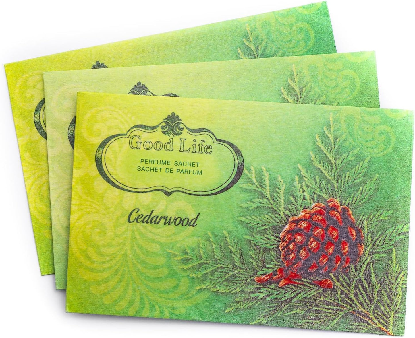 Good Life Cedarwood Scented Sachets | Designed in New Zealand | 12 Sachets