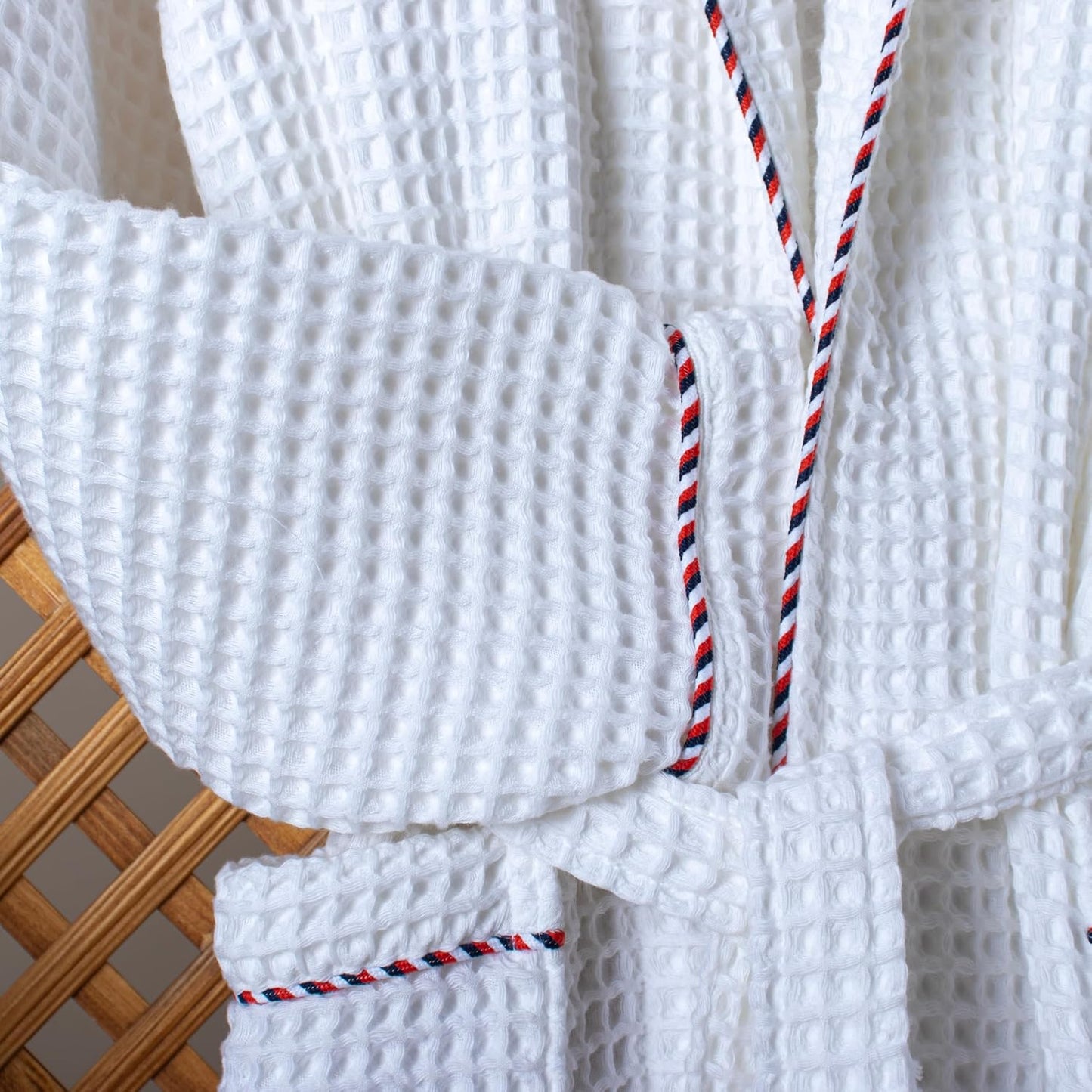 PÜSKÜL - Elegant Waffle Robe Unisex, Luxury Organic 100% Turkish Cotton Waffle Bathrobes for Women's & Men's