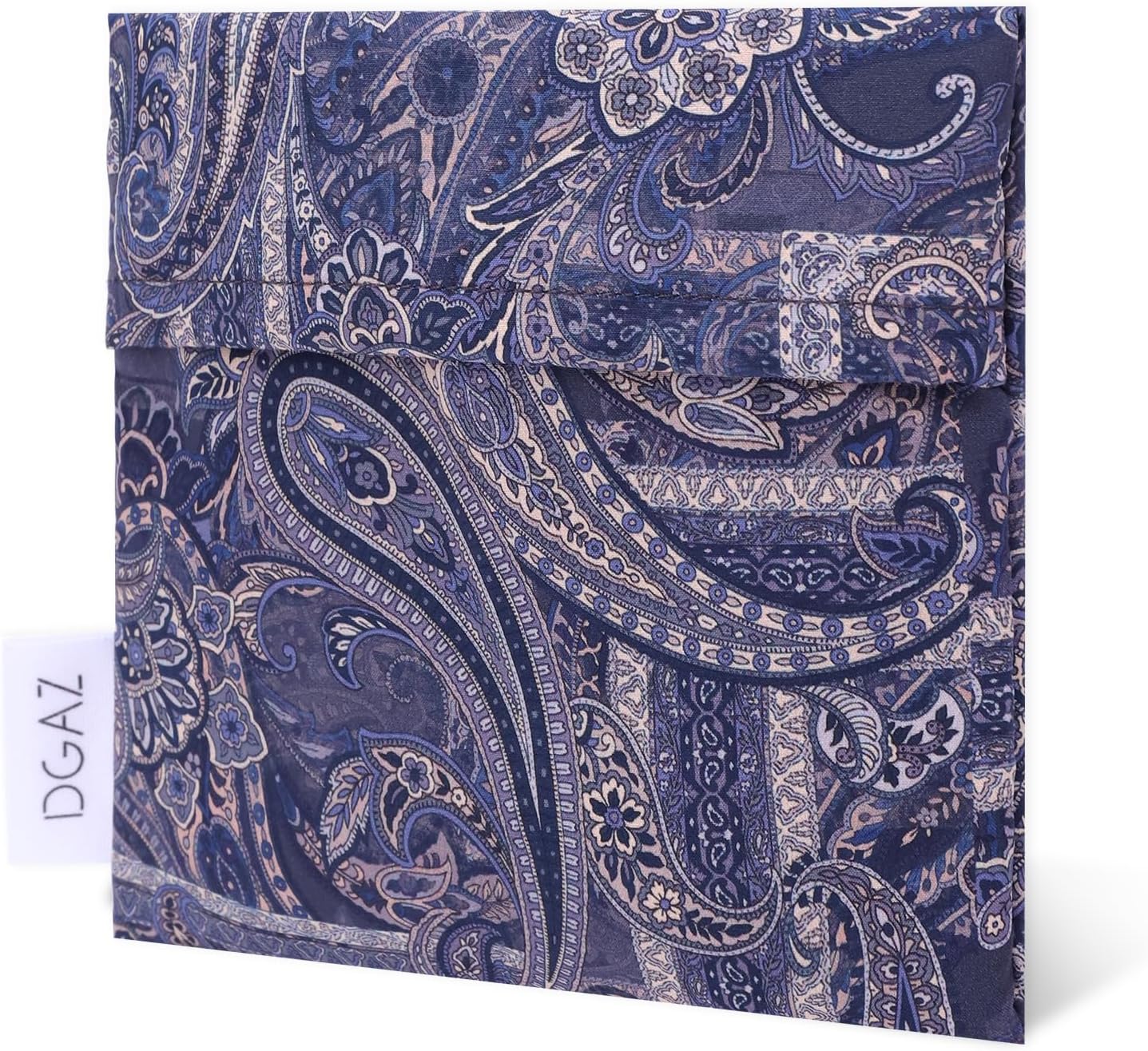 DGAZ Sanitary Napkin Storage Bag, Period Bag for Teen Aged Girls, Portable Period Bag for Panty Liners/Menstrual Cup/Small Tampons，Mini Makeup Bag for Purse(Blue Paisley)