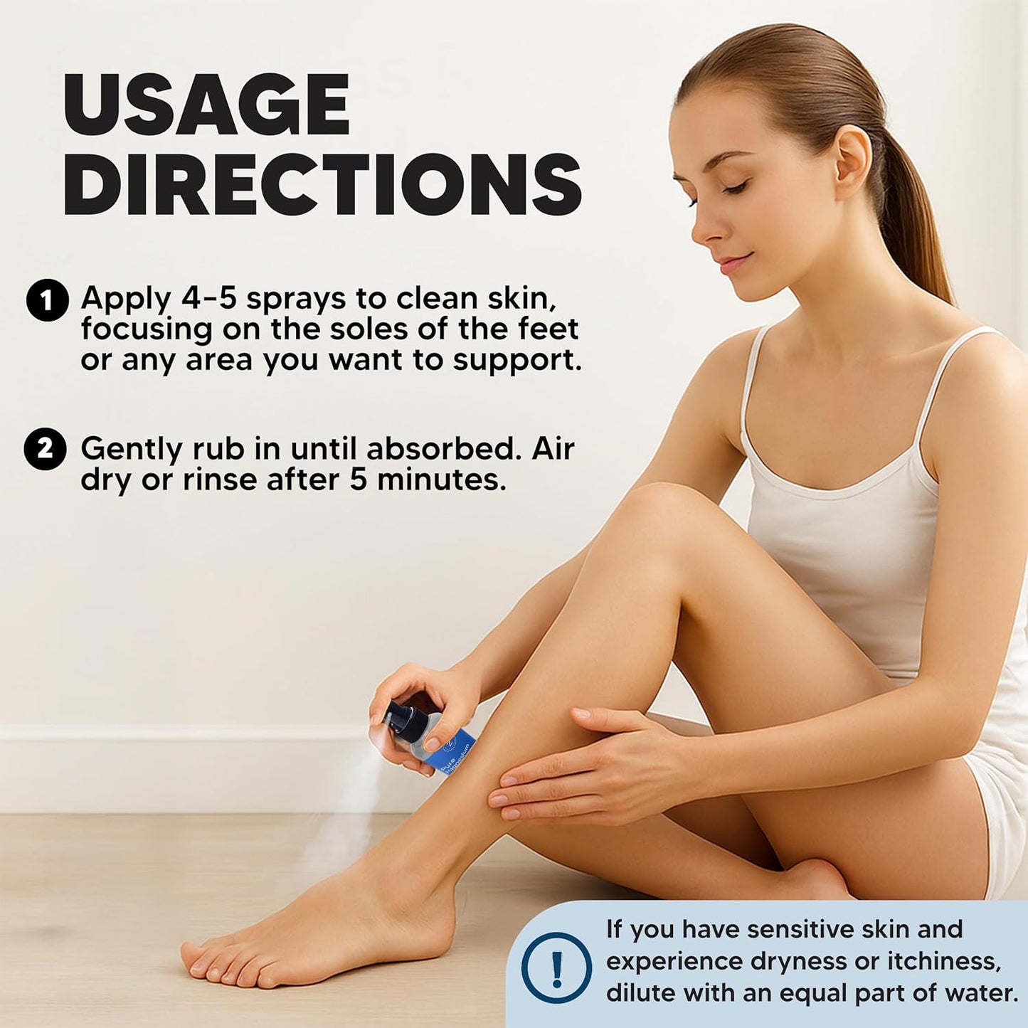 Pure Magnesium Oil Spray – 8oz (Single) – USP Grade – Magnesium Oil for Feet, Body, Muscles & Leg Cramps – Topical Magnesium Glycinate, Aceite de Magnesio, Organic Magnesium Chloride – Made in the USA