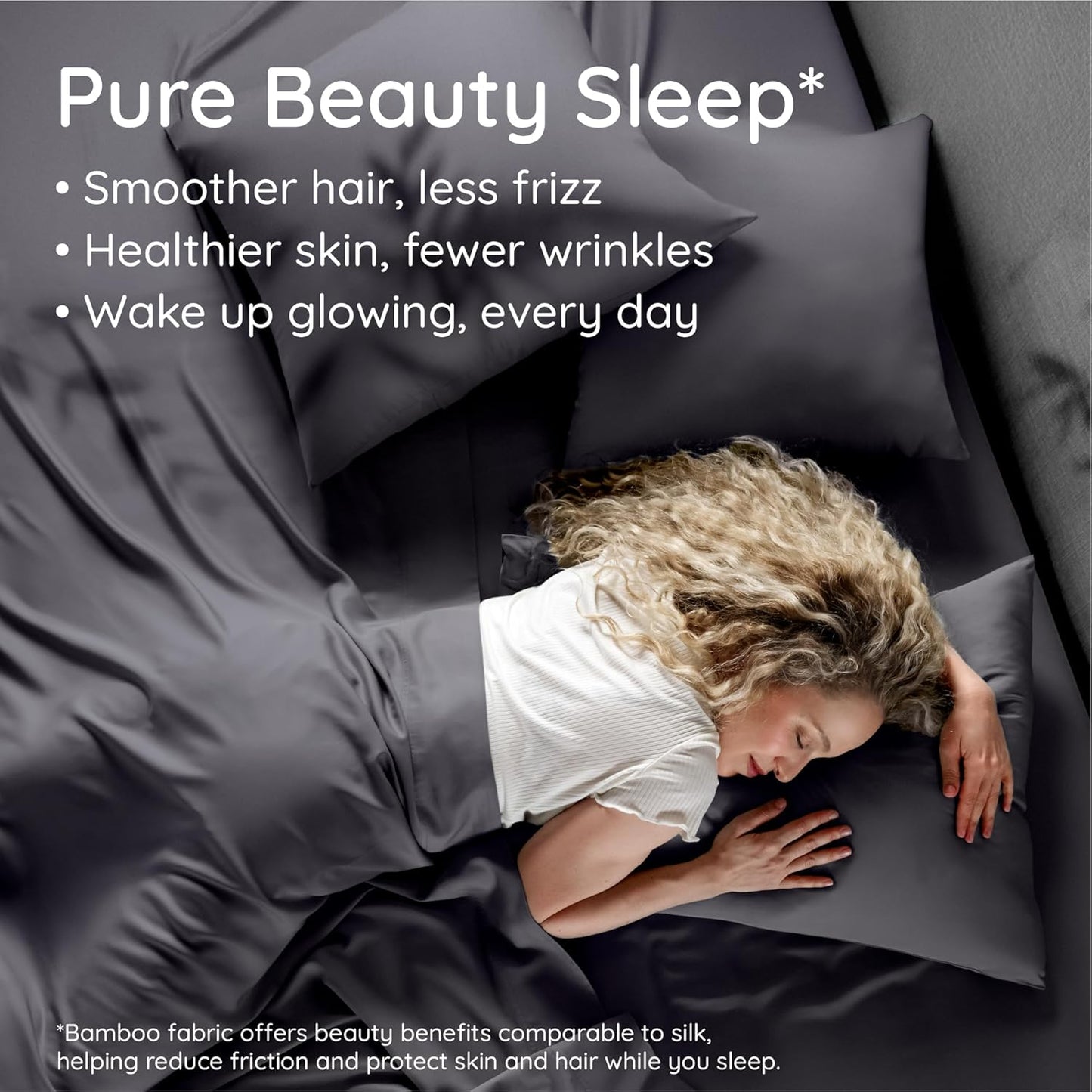 Bambaw 100% Viscose Derived from Bamboo Pillowcases Standard Size – Set of 2 Cooling Pillow Cases Standard Size, Breathable & Soft Pillow Case with Envelope Closure, Anti Acne Pillow Case (Charcoal)