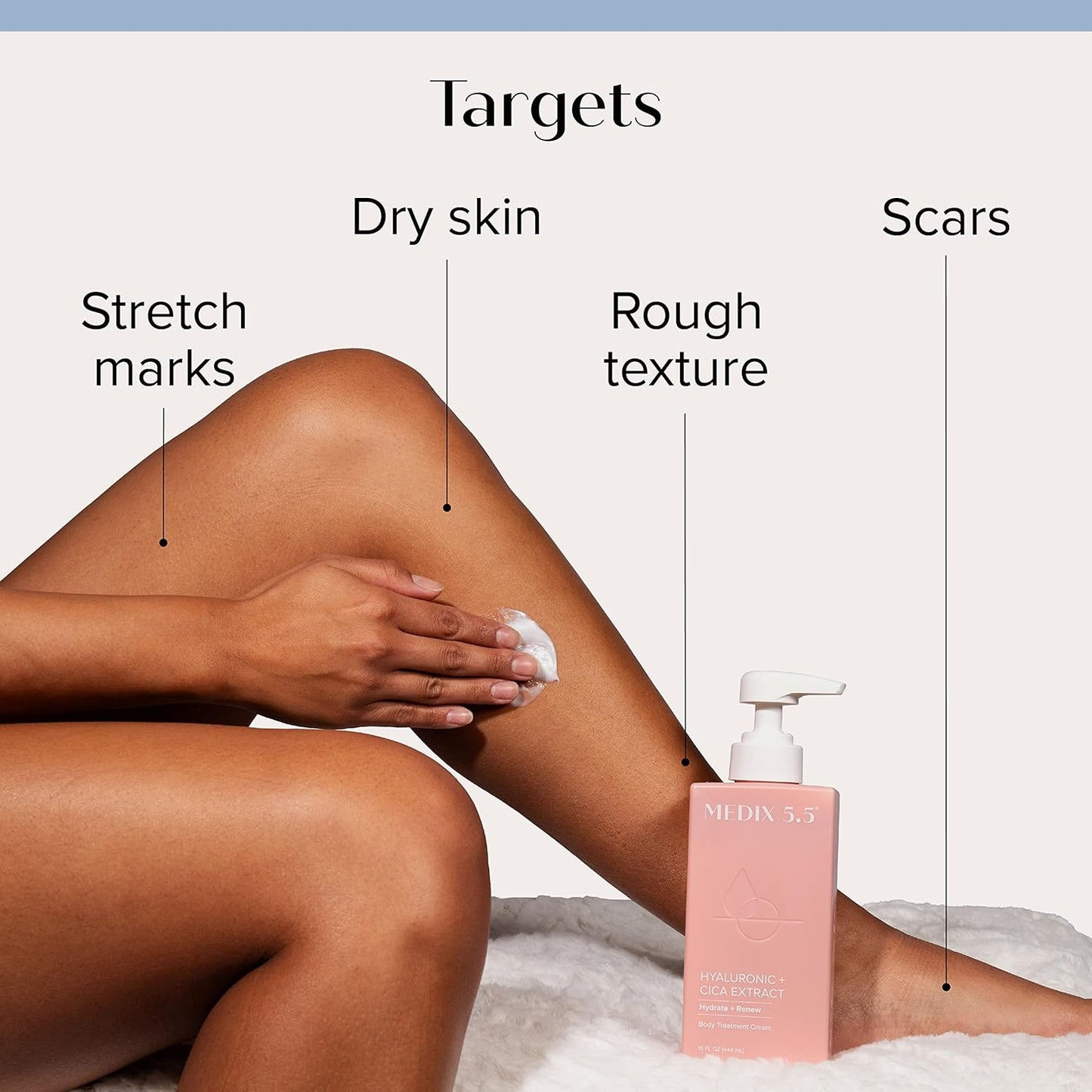 Medix 5.5 Exfoliating AHA Glycolic Acid Face & Body Wash Cleanser + Hyaluronic Acid Moisturizing Body Cream Lotion Skin Care 2PC Set | Alpha Hydroxy Acid & Lactic Acid Foaming Face Wash