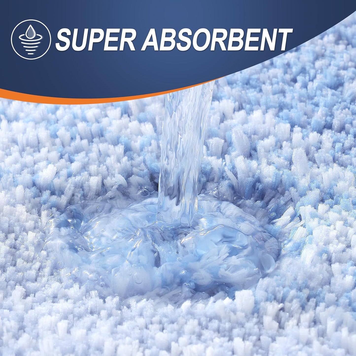 OLANLY Bathroom Rugs Mat 24x16, Extra Soft Absorbent Microfiber Bath Rugs, Rubber Backing, Quick Dry, Machine Washable Bath Mats for Bathroom Floor, Tub and Shower, Home Decor Accessories, Light Blue