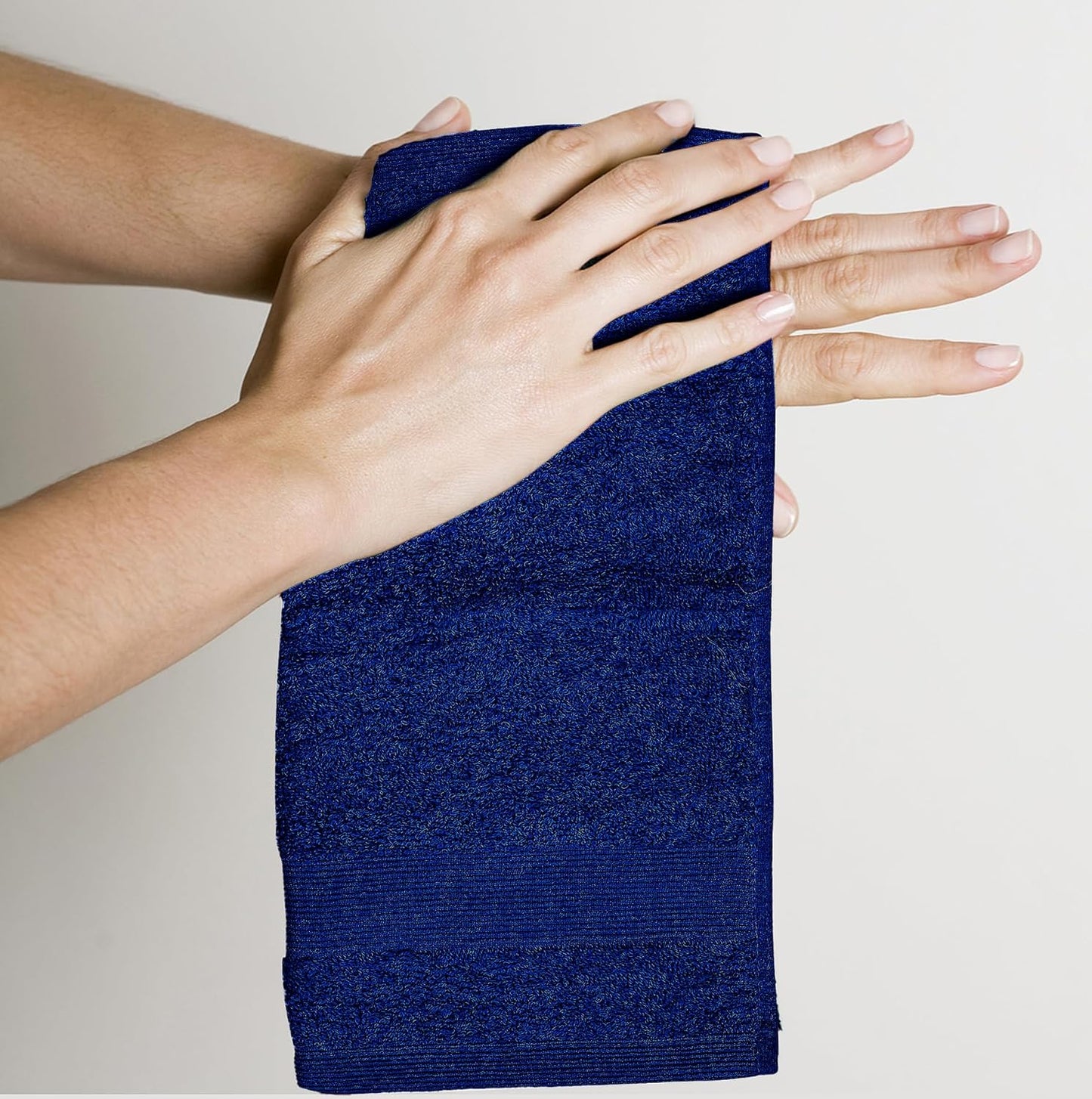 Premium Wash Cloths Pack of 12 (13" x 13") 100% Ring Spun Cotton | Luxury Washcloths | Ultra Soft Face Towels | Highly Absorbent Wash Cloths for face (Royal Blue)