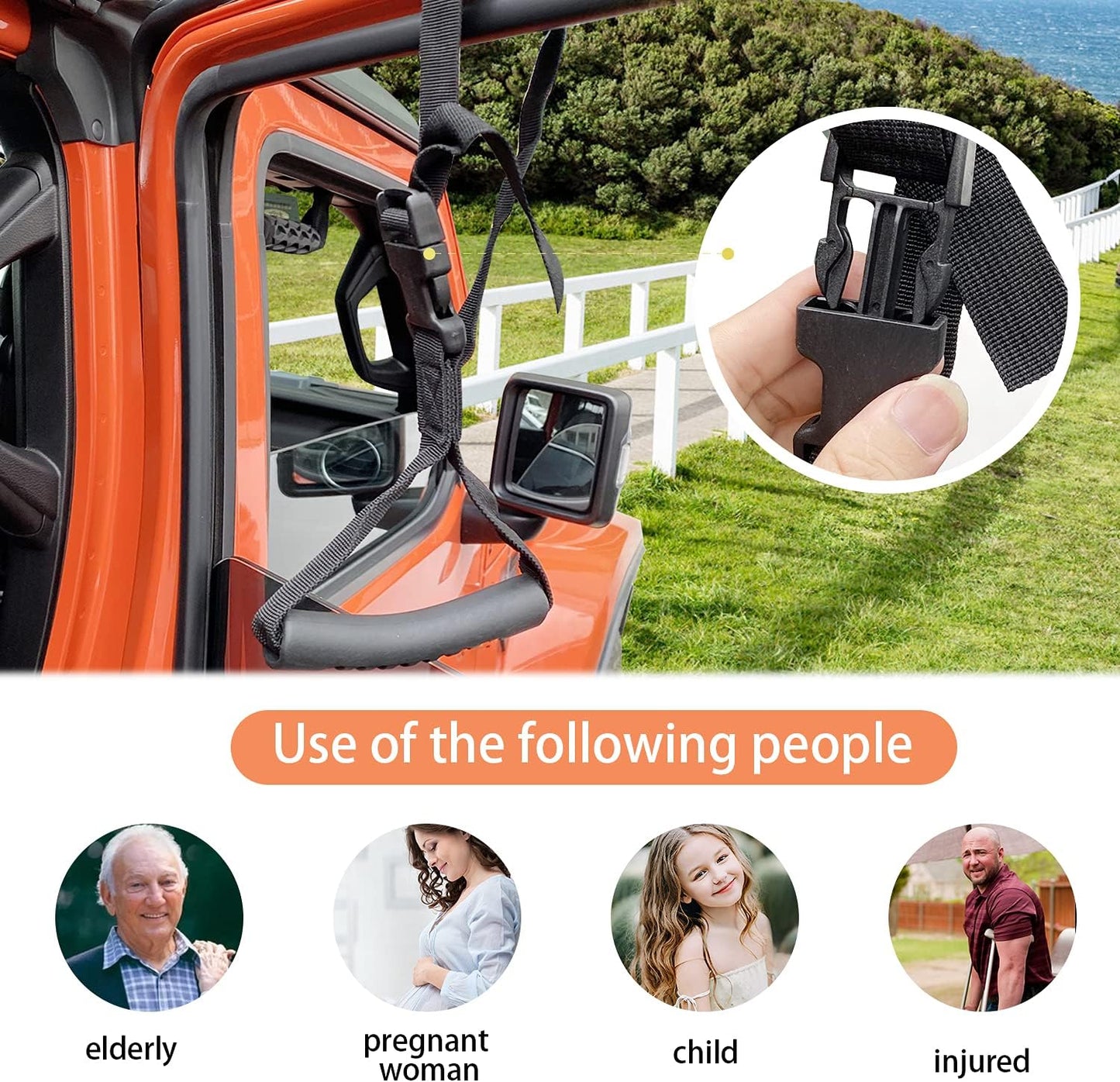 Bentolin Hand Handle Adjustable Standing Safety Black Handle Suitable for Elderly and Assistance- Disability Help (2-Pack