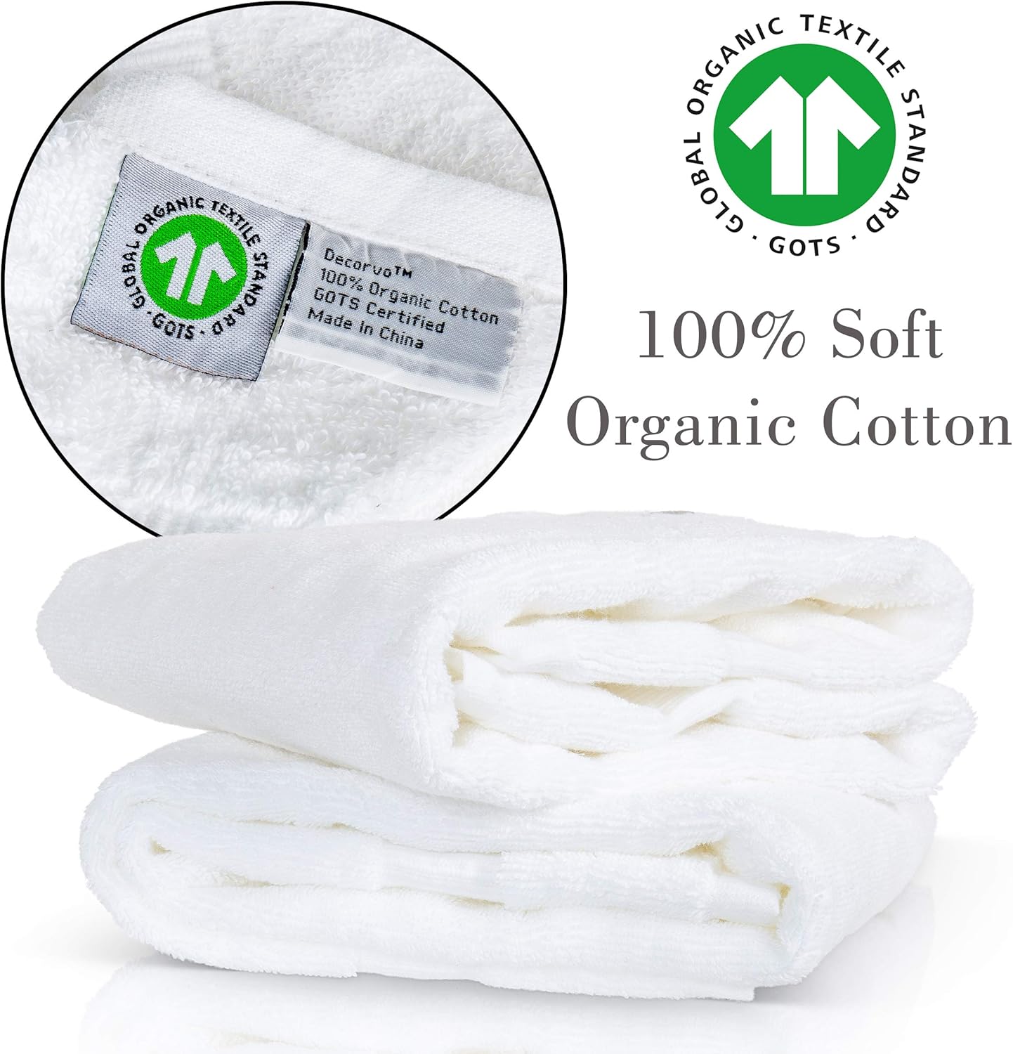 Monogrammed Hand Towels for Bathroom - Luxury Hotel Quality Personalized Initial Decorative Embroidered Bath Towel for Powder Room, Spa - GOTS Organic Certified - Set of 2 Letter J