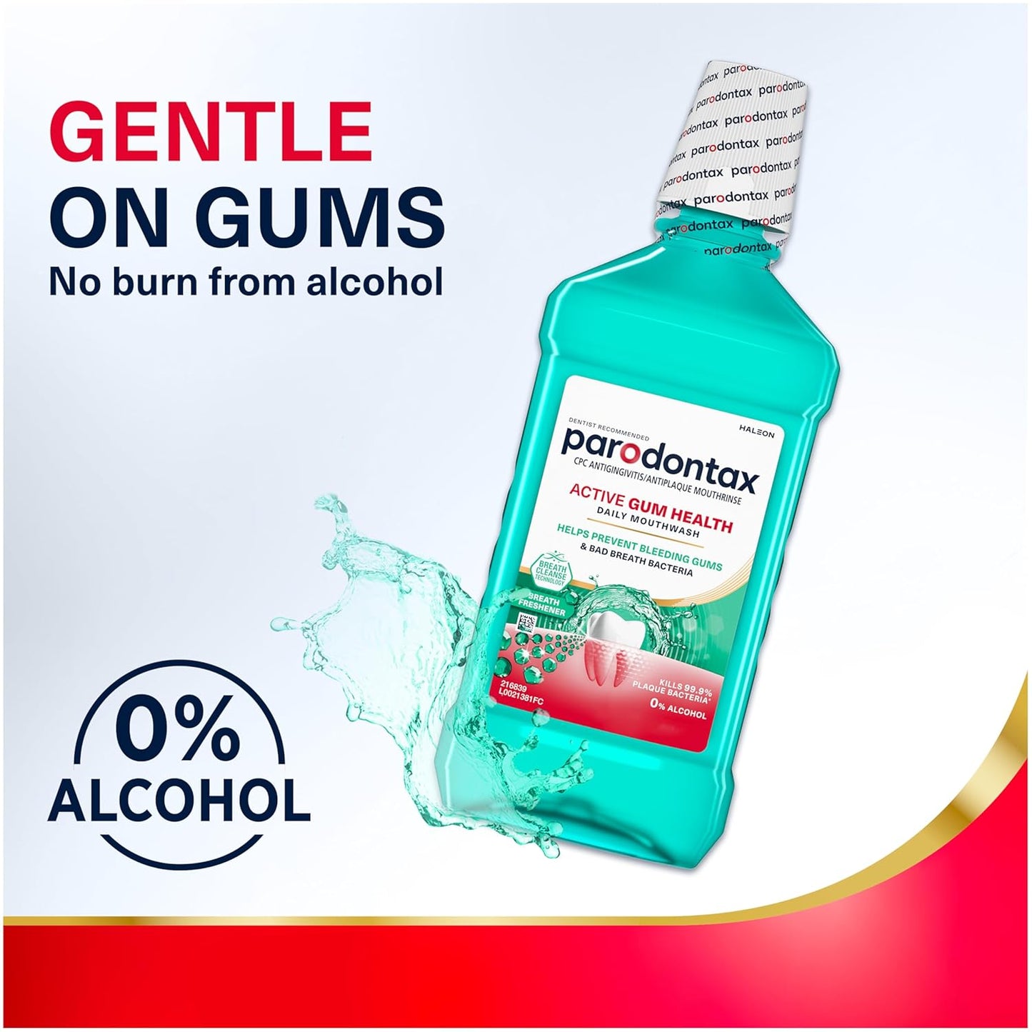 Parodontax Active Gum Health Breath Freshener Mouthwash, 3 x 16.9 fl oz