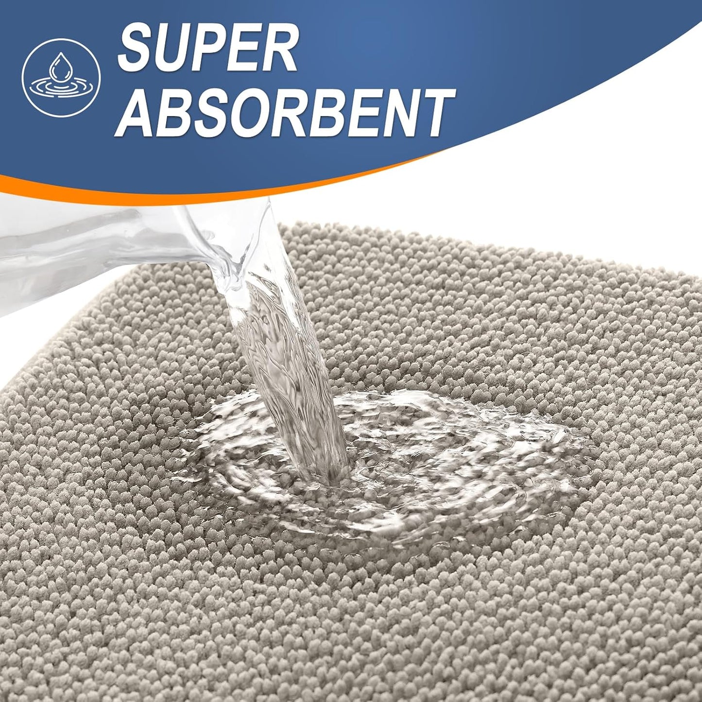 OLANLY Thick Memory Foam Bath Mat Rug 24x16, Extra Soft Absorbent Bathroom Rug, Quick Dry Bath Mats, Non-Slip, Machine Washable Carpet for Bathroom, Tub and Shower, Home Decor Accessories, Warm Taupe