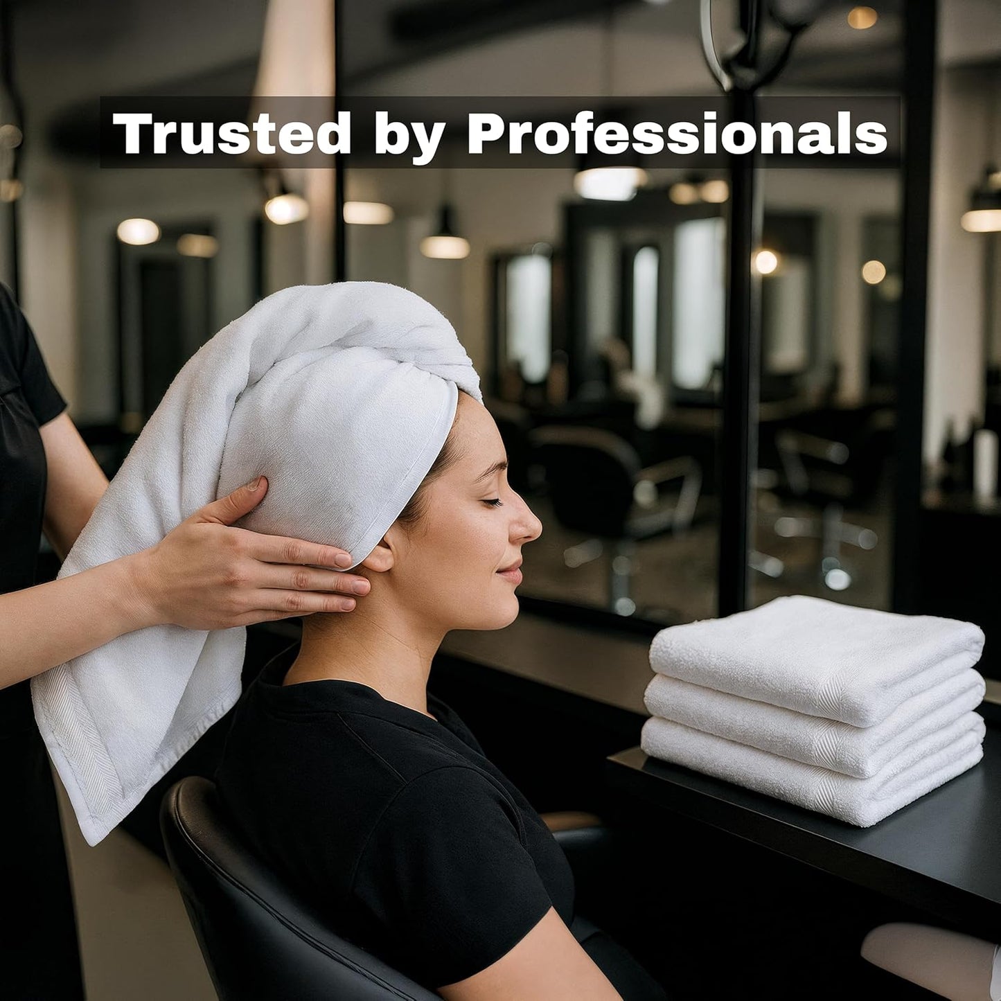 JMR Bulk-Friendly Essentials - Practical Cotton Towels - Economical 22" by 44" Multi-Purpose Towel - Absorbent, Quick-Drying, Soft, Lightweight - Ideal for Pool, Gym, Spa (White) - 72 Pack