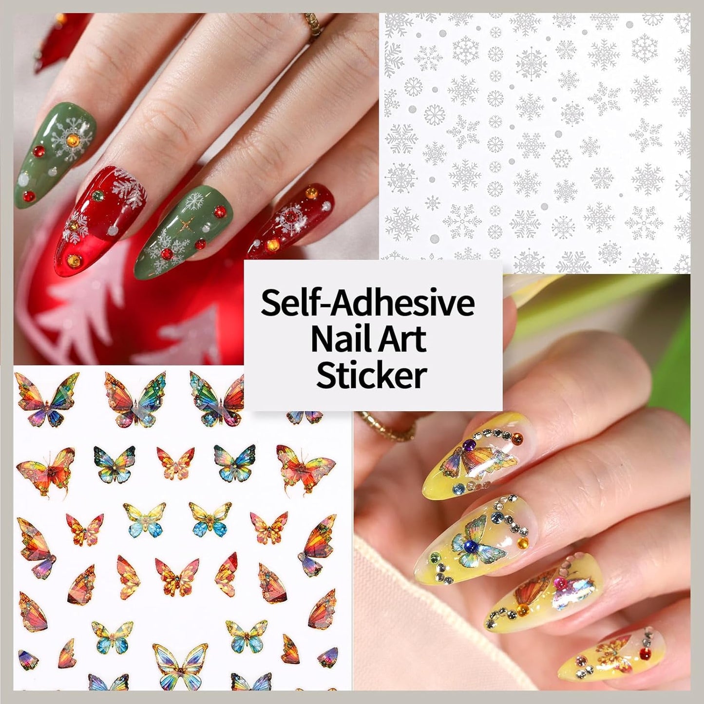 FANDAMEI Nail Art Kit, Nail Design Kit, Nail Brushes, Nail Decorations For Nail Art, Rhinestones For Nails, Nail Stickers, Pearl Chrome Nail Powder, Chrome Powder For Nails, Nail Design Tools