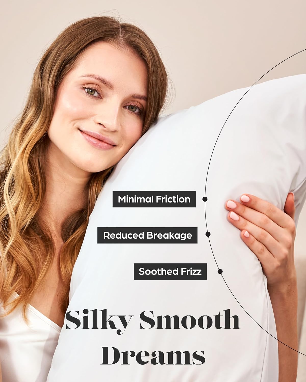 Lavish Comforts® Cooling Pillowcase Set – Cold Touch SleepCool™ Fabric with Silver-Infused Ions, Ultra-Smooth, Breathable, Hypoallergenic, Skin-Friendly, Hair-Safe – Queen White Pillowcases (Set of 2)