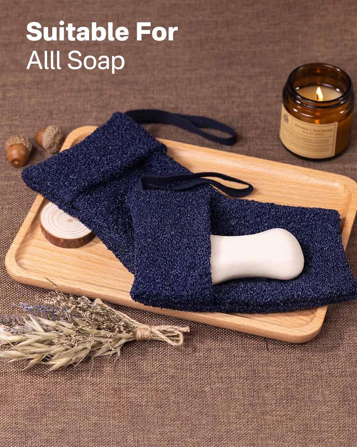 Yiclick Soap Savers for Bar Soap, Soap Bags for Soap Bars, Soap Loofah Pouch, Bar Soap Holder for Shower Bath, Soap Loofah Sponge, Soap Mesh Net Sock Exfoliating Body Scrubber Washcloth Cloth