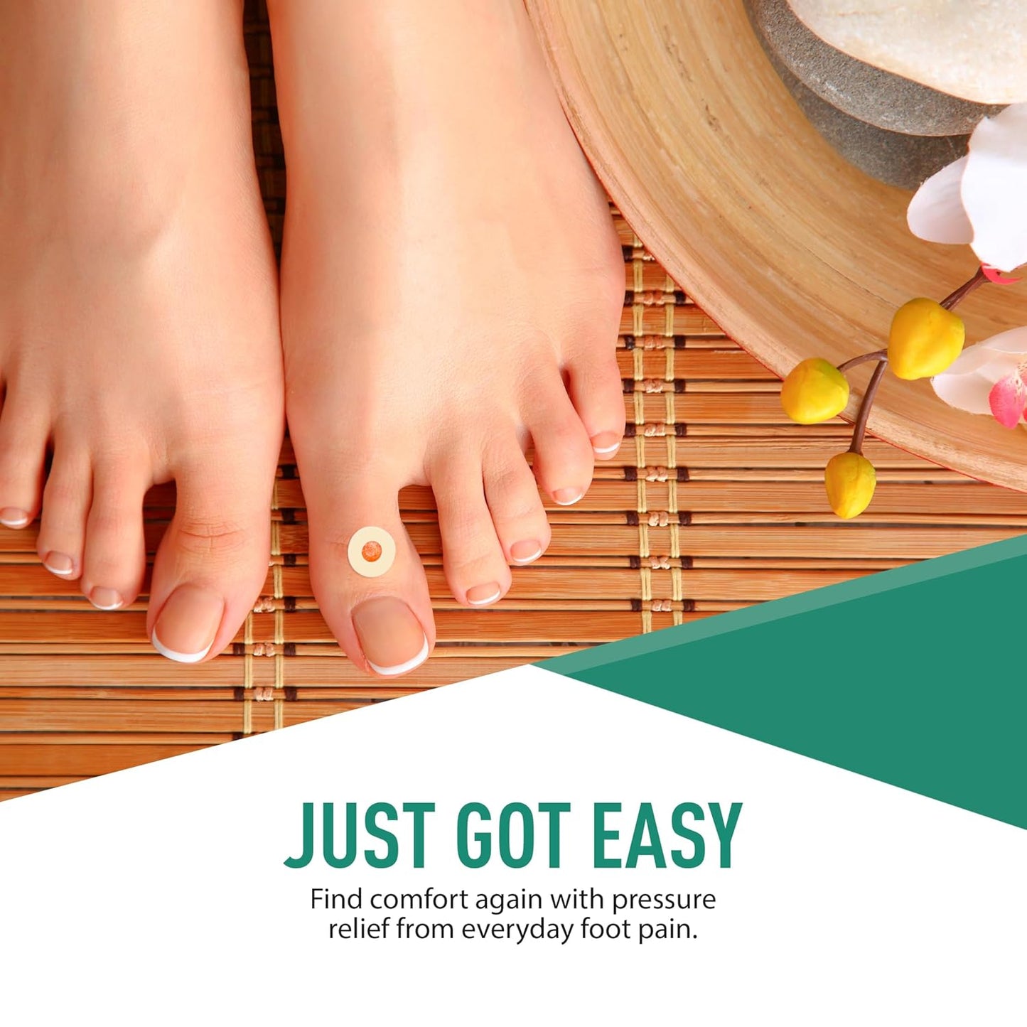 Callus Cushions Pads, 60-Count, Prevents Calluses, Corns, blisters and Mosquito Bites on feet from Pressure and Friction, Round Soft Foam, Beige Skin Color (Small for Toes)