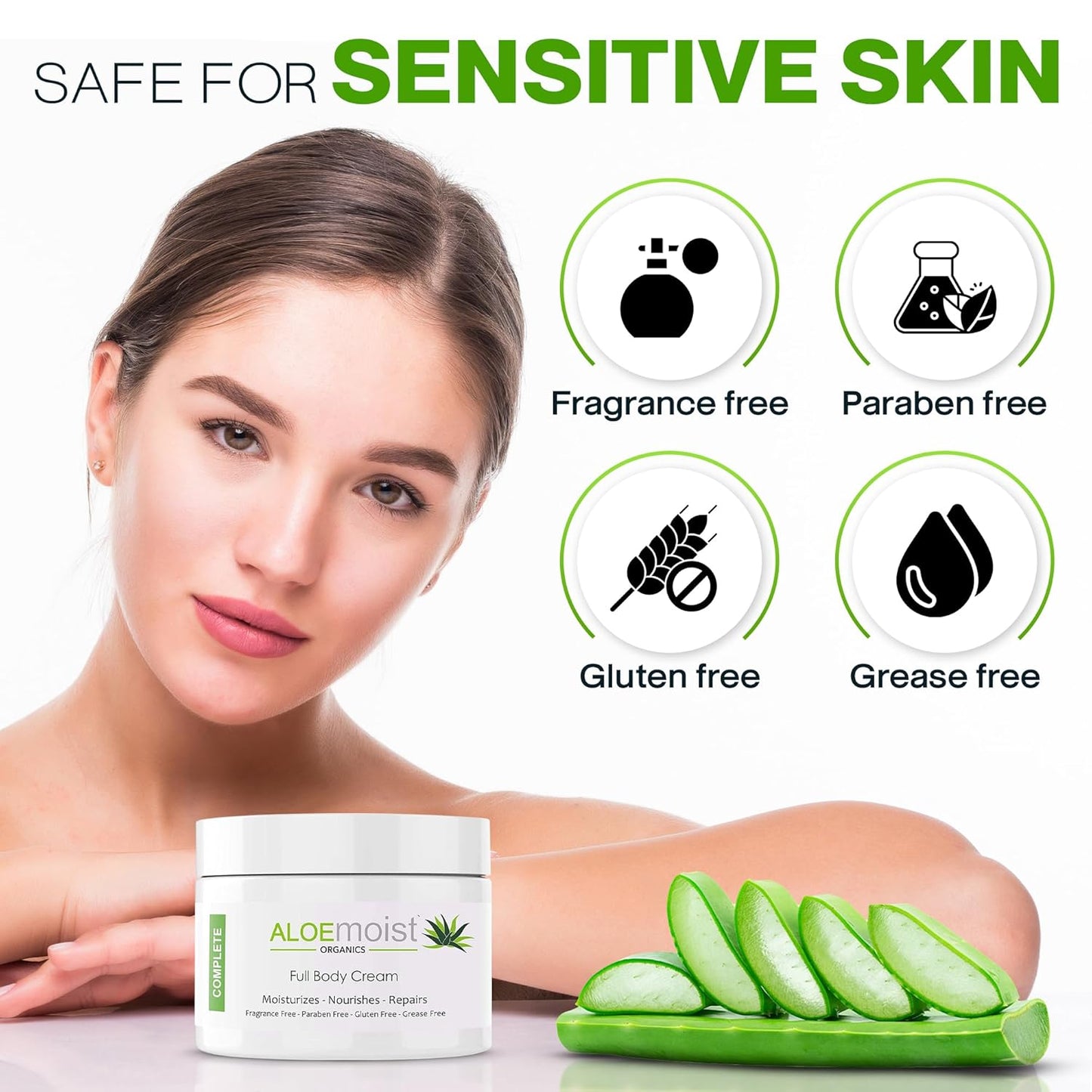 Organic Aloe Vera Lotion - Face & Body Moisturizing Cream with Natural Aloe Vera, Vitamin E Oil, Vitamin C, Retinol Cream, Shea Butter – Anti Aging Face Moisturizer for Women, Dry Skin (4 oz - 2pk)