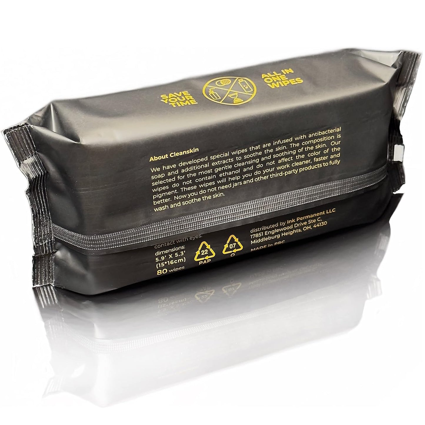 CleanSkin Cleansing Green Soap Wipes for Tattooing All in One Solution to Heal and Clean, Tattoo Soap for PMU & Piercing, Alcohol and Fragrance Free, Unscented, 80 Count (Pack of 3)