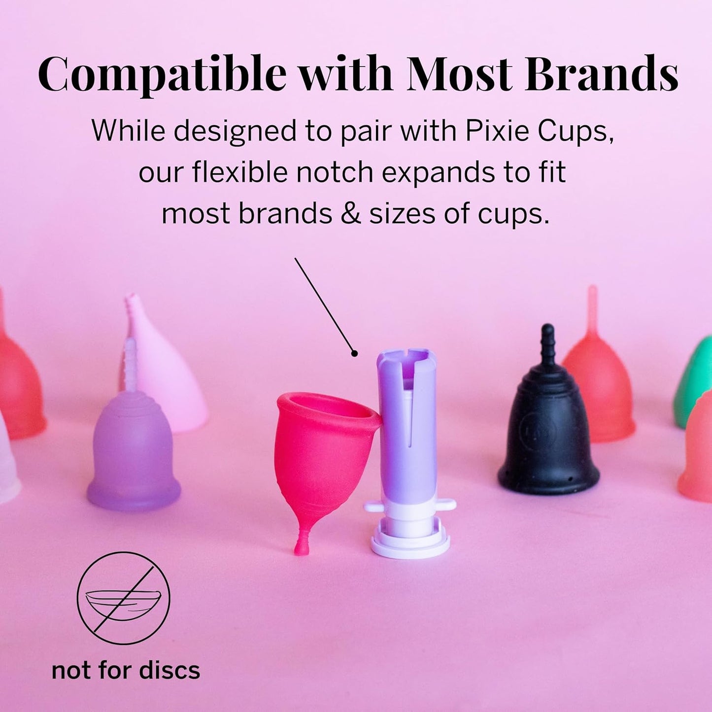 Pixie Menstrual Cup Applicator - Inserts Like A Tampon™ - Every Woman Can Now Use Period Cups - Perfect for Long Nails - Self Sanitizer TPE Properties - Travel Case