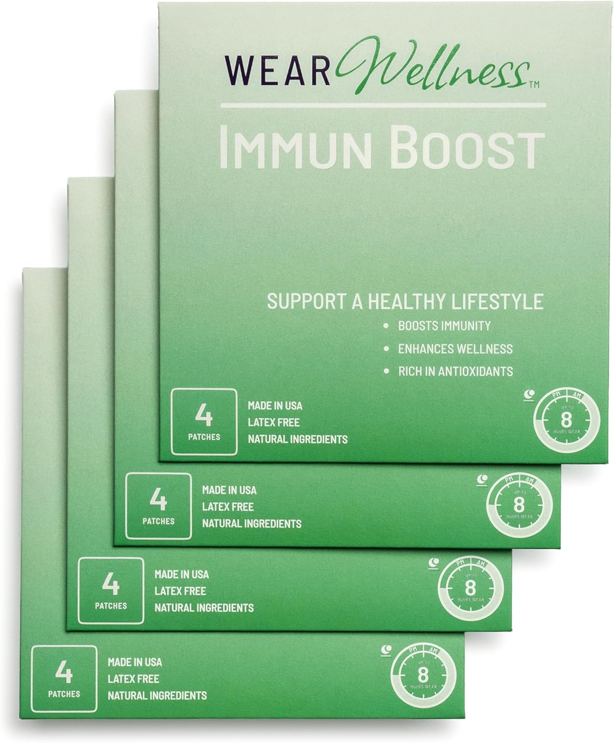 ImmunBoost Film Patches – Topical Patches for Immune Support & Overall Wellness – Long-Lasting Effect – 16 Pack