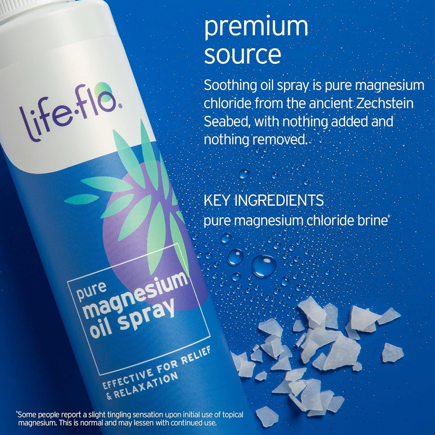 Life-Flo Pure Magnesium Oil for Feet and Body - 100% Pure Magnesium Spray from The Ancient Zechstein Seabed - Magnesium Oil Spray for Feet, Relaxing & Rejuvenating Muscles & Joints - 8 oz