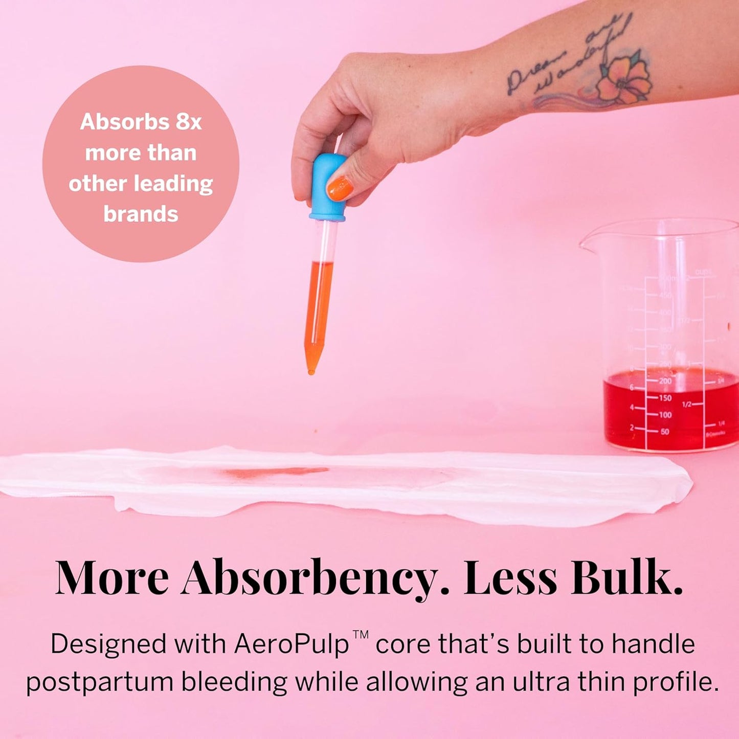 Pixie Cup Organic Cotton Postpartum Pads for Women - Extra Heavy Absorbency with Wings - Leak-Proof, Hypoallergenic & Unscented - Compostable, Biodegradable - 24 Count