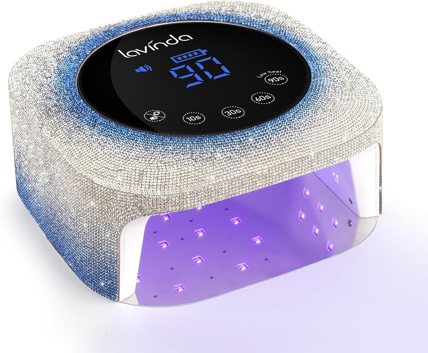 Lavinda UV Light for Gel Nails, 54W UV LED Nail Lamp Cordless Rechargeable Nail UV Lamp Nail Light with 4 Timer and LCD Display, Professional Nail Polish Curing Lamp Nail Dryer for Salon Use