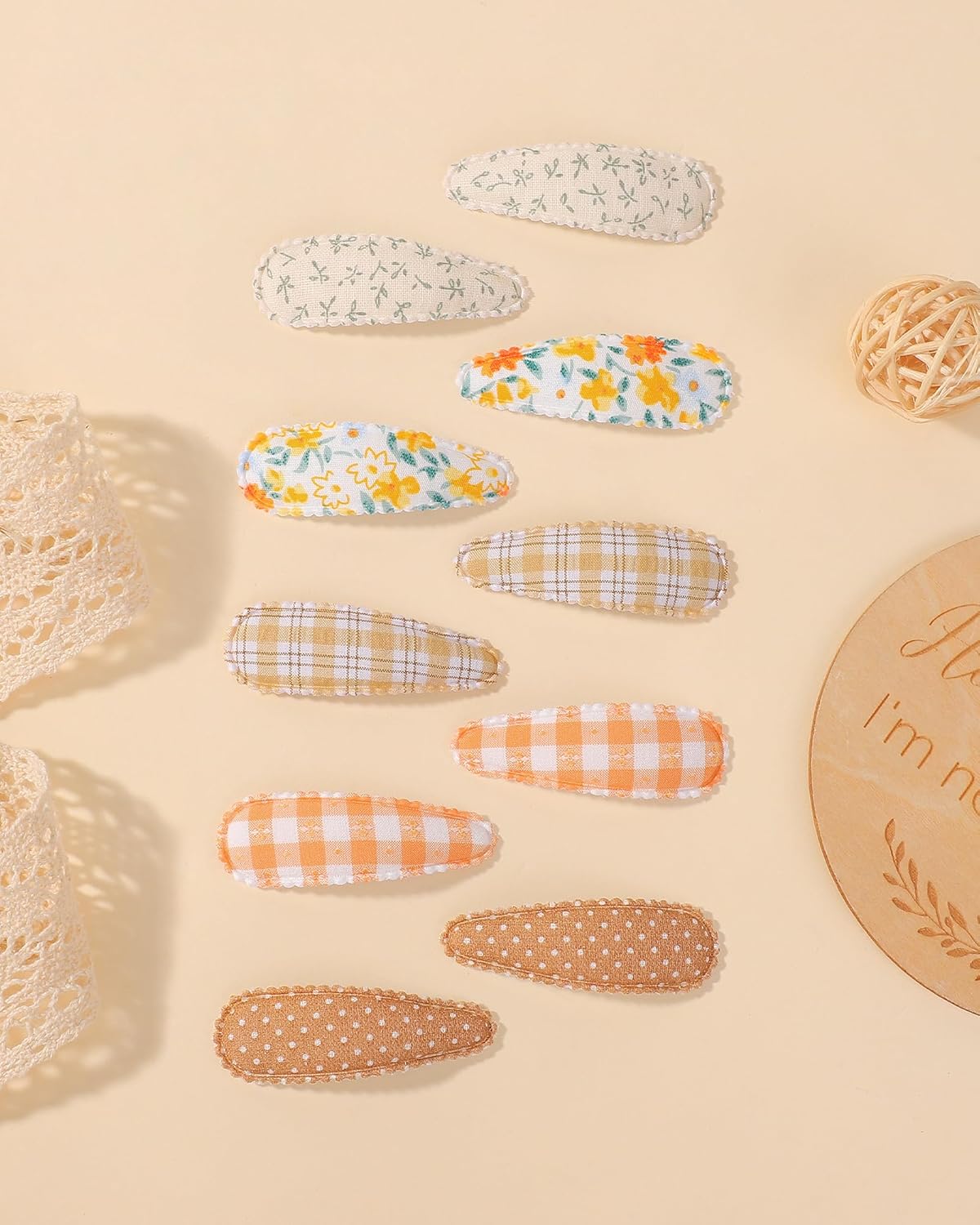 doboi 40Pcs Toddler Hair Clips Hair Barrettes Baby Girl Hair Bows Clips Floral Print Non Slip Snap Hairpins Flower Hair Clips for Girls Kids Toddler Hair Accessories