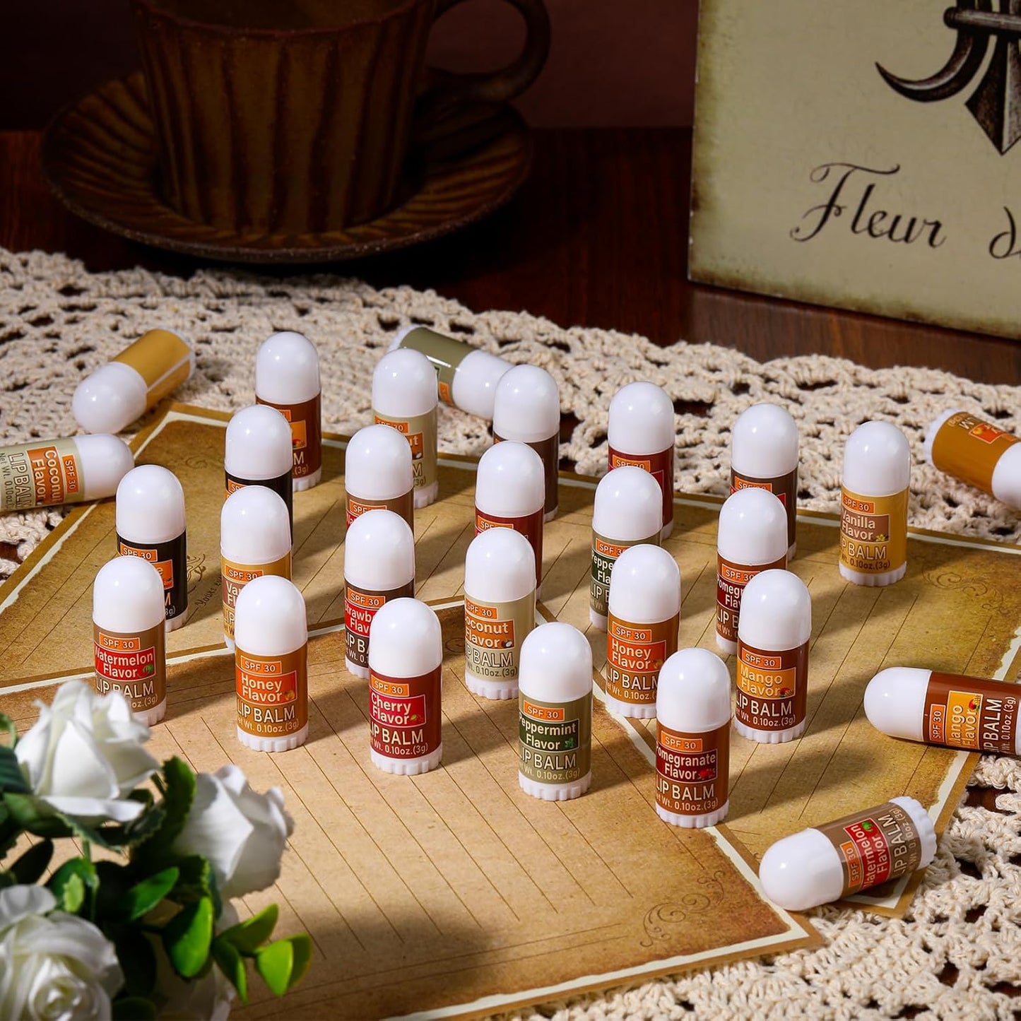 10 Pcs Mini Sunscreen Lip Balms Bulk Spf 30 Fall Favor Gifts Lip Balms Sticks with Sunscreen Employee Appreciation Gifts Teacher Nurse Wedding Baby Shower Christmas Party Favor for Women Men