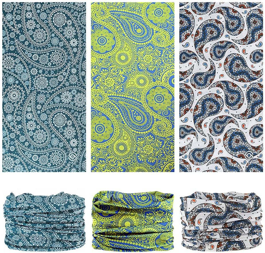 Headband Neck Gaiter Head Wrap Headwear Face Mask Magic Scarf Bandana for Men and Women