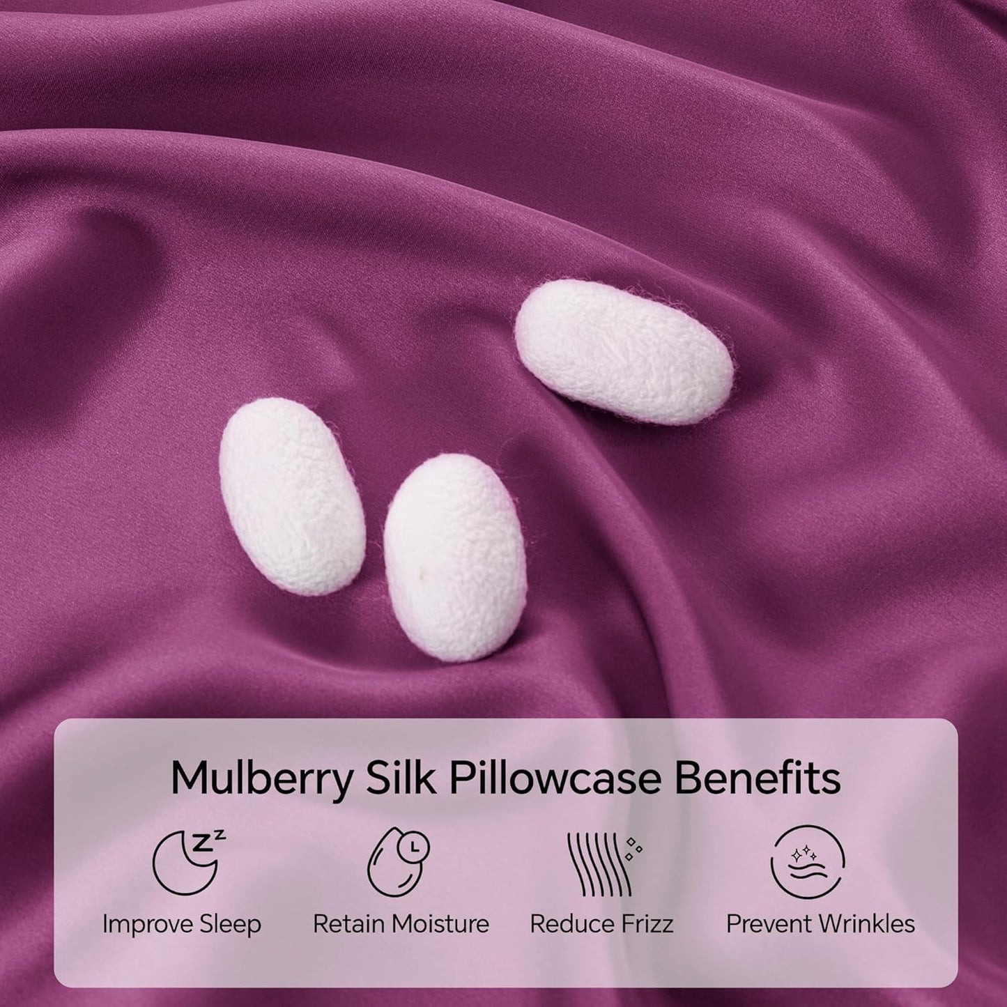 INFIIXSO Mulberry Silk Pillowcase for Hair and Skin, Silk Pillow Cases King Size with Hidden Zipper 20x40 Inches, Extraordinary Smooth and Soft Cooling Pillow Cases for Hot Sleepers(Purple, 1 Pack)
