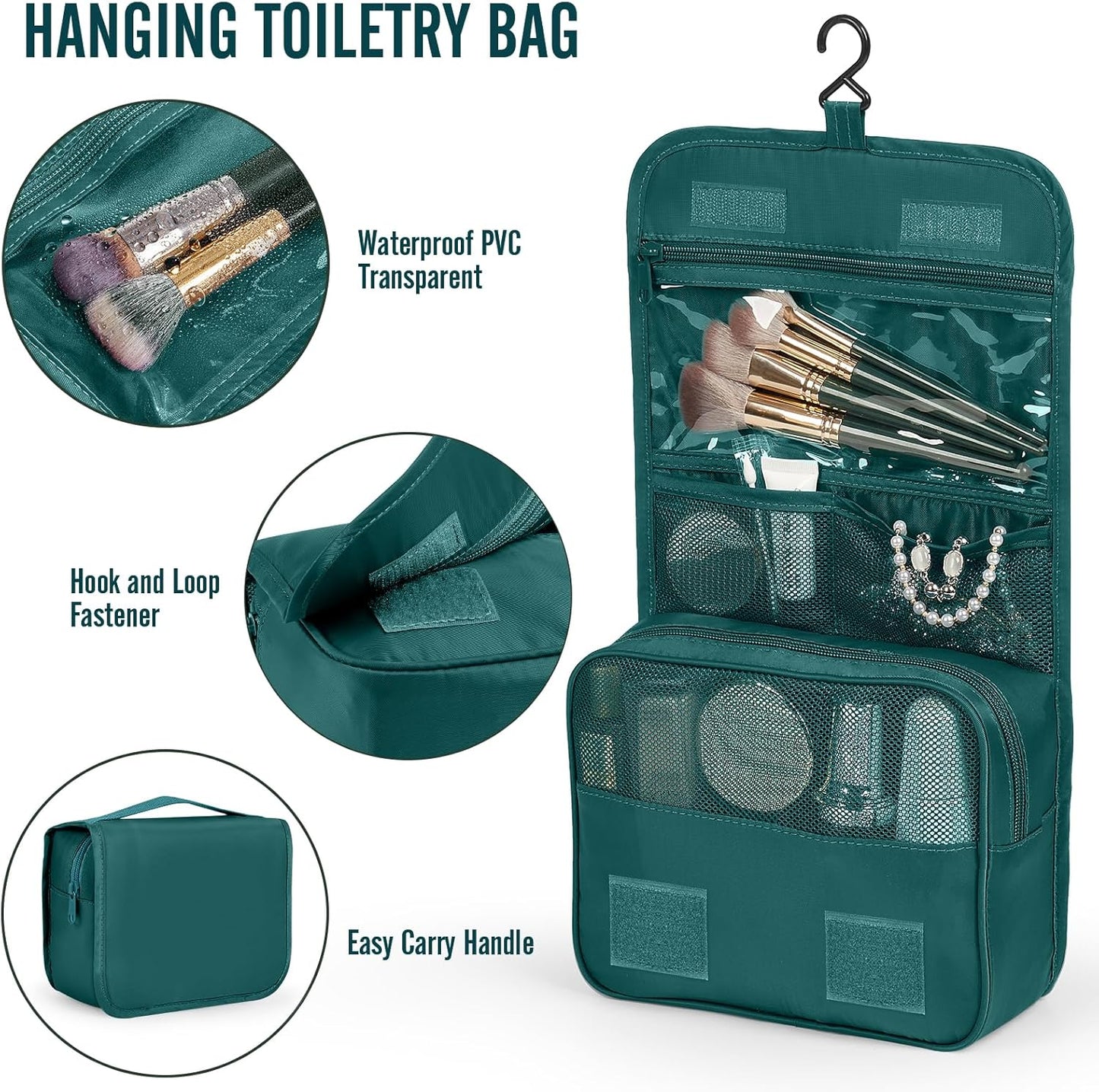 Veken 10 Set Packing Cubes for Travel Essential, Suitcase Organizer Bags in 4 Sizes, Carry-On Luggage Accessories with Large Laundry & Hanging Toiletry Bag, Must-Have for Airplane, Road Trip & Camping