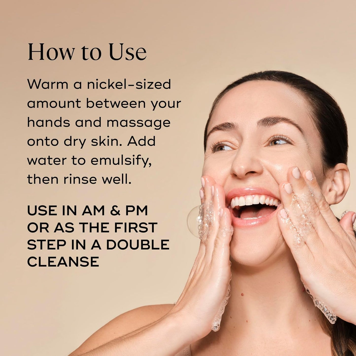 EVER Luminous Nutrient-Rich Cleansing Balm – Vitamin C & Sesame Oil Waterless Facial Cleanser to Remove Makeup, Dirt & Impurities – Nourishing Balm for Dry, Normal & Sensitive Skin, 2.8 fl oz