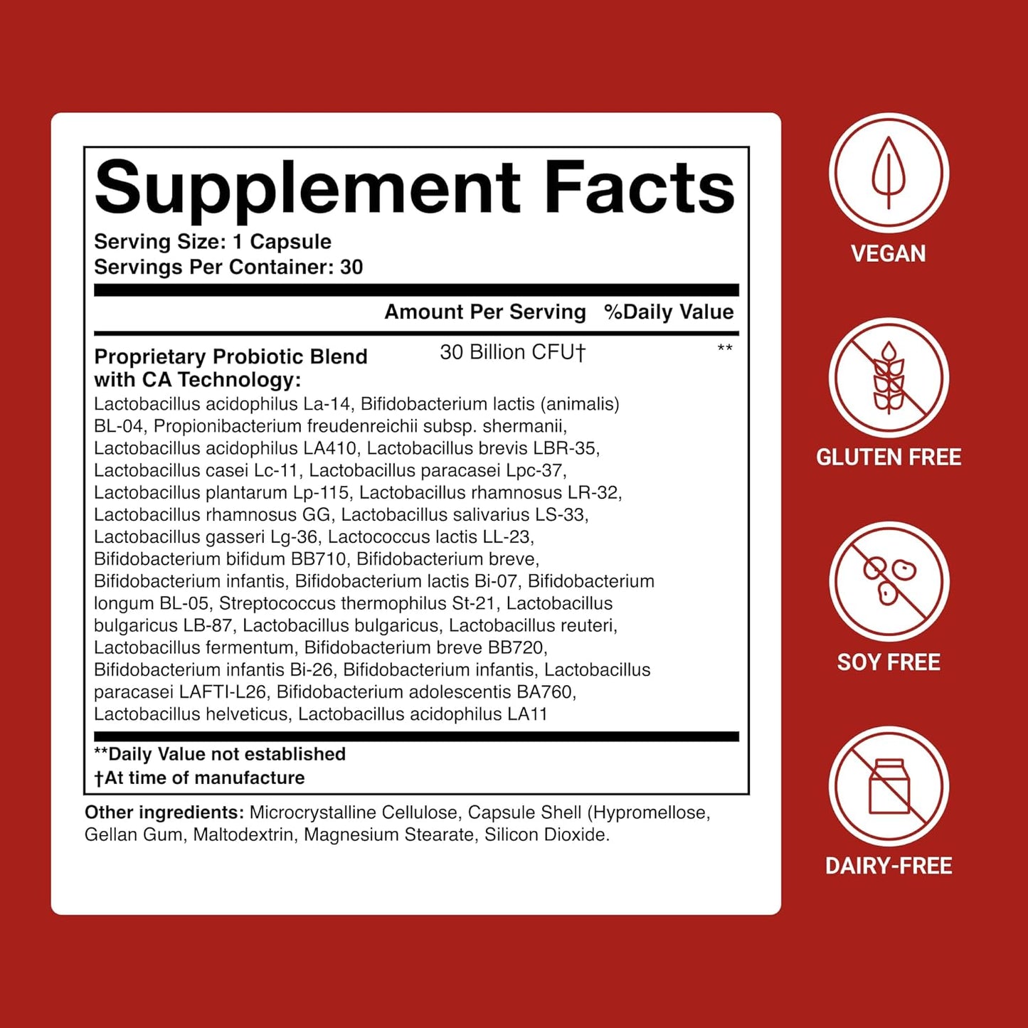 ACTIVATEDYOU Advanced Restorative Probiotic for Daily Use- 30 Strain Digestive Gut Health & Immune Function Support- Acidophilus Supplement for Radiant-Looking Skin (30 Capsules)