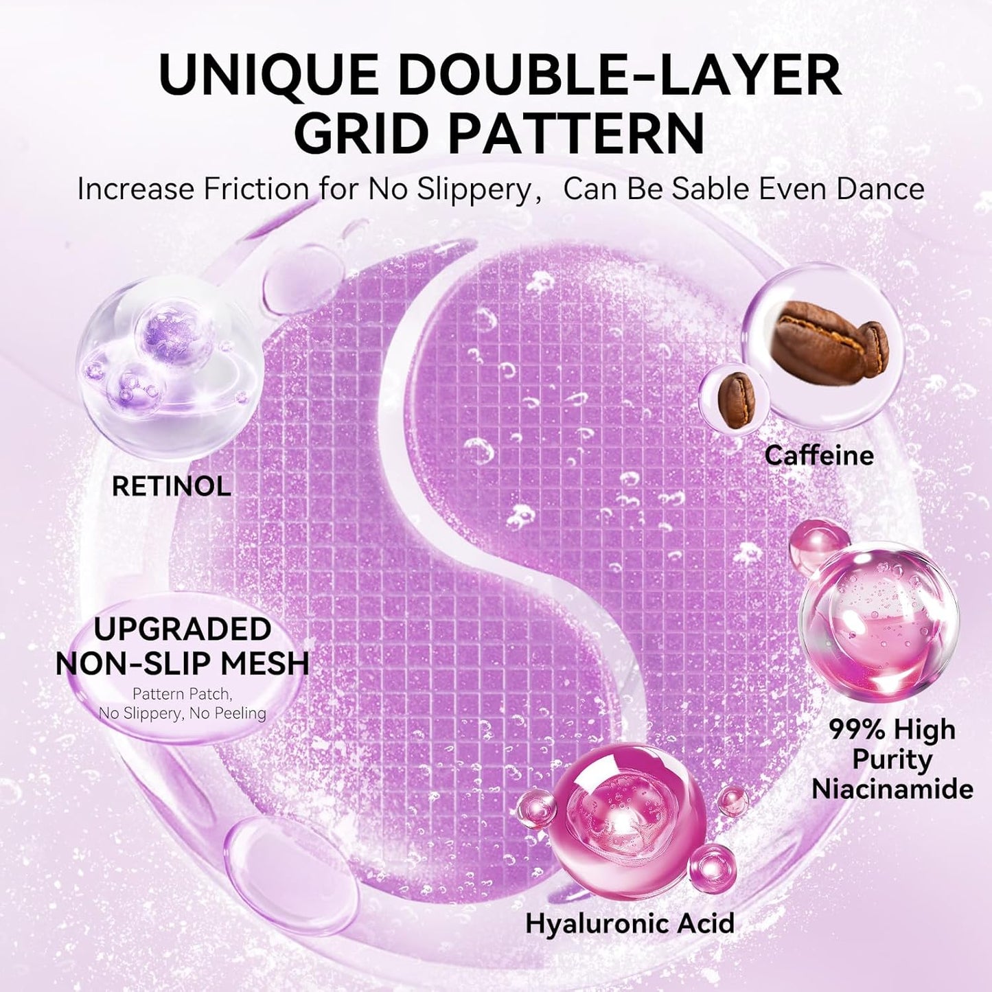 BREYLEE Retinol Eye Mask Under Eye Patches with Retinol, Collagen & Hyaluronic Acid, Reduce Puffy Eyes, Dark Circles, Wrinkles & Fine Lines, Anti-Aging Smoothing Skin Care for Women & Men - 60 Pcs