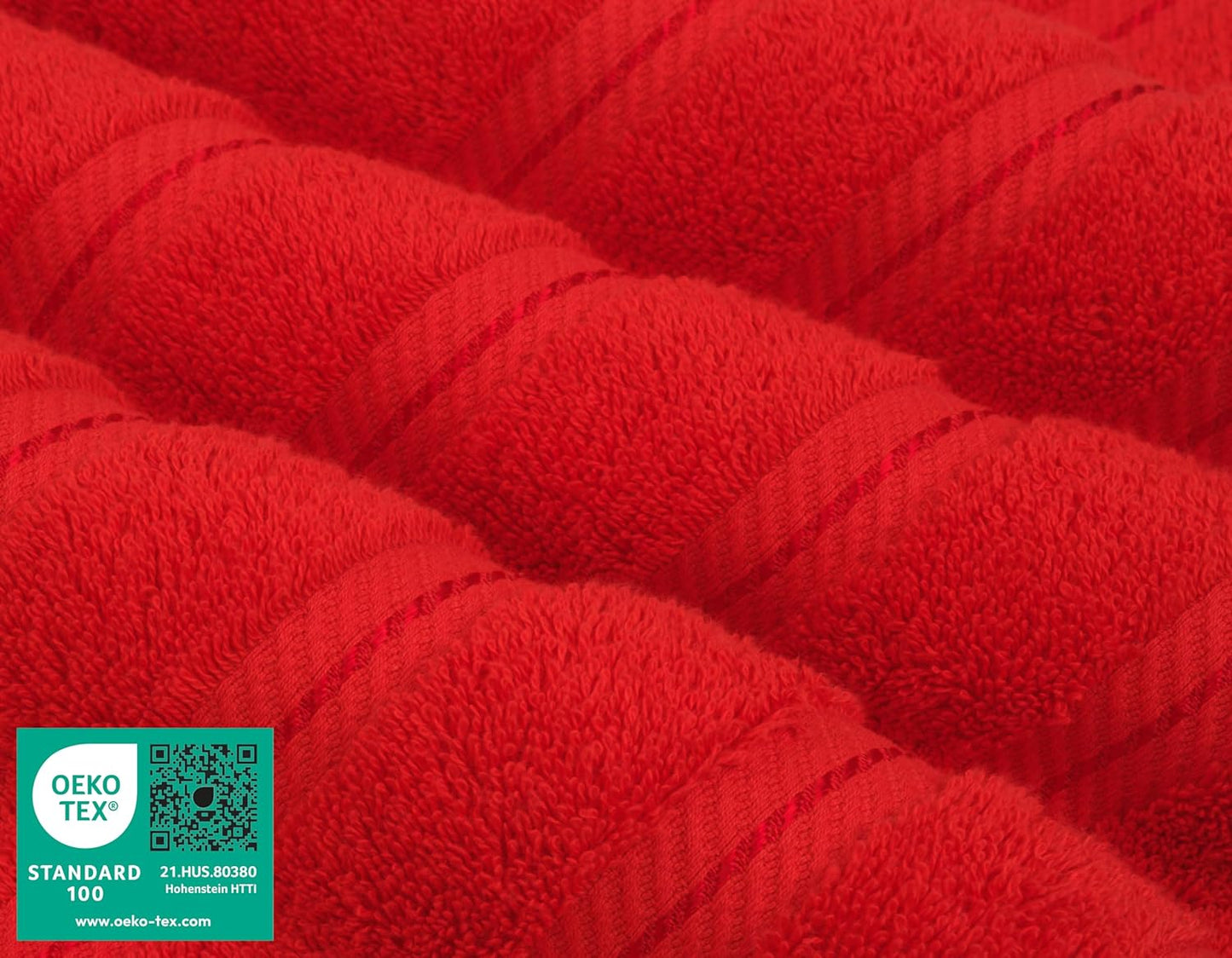 American Soft Linen Luxury 4 Piece Bath Towel Set, 600 GSM 100% Cotton Turkish Bath Towels for Bathroom, 27x54 in Large Bathroom Shower Towels, Red