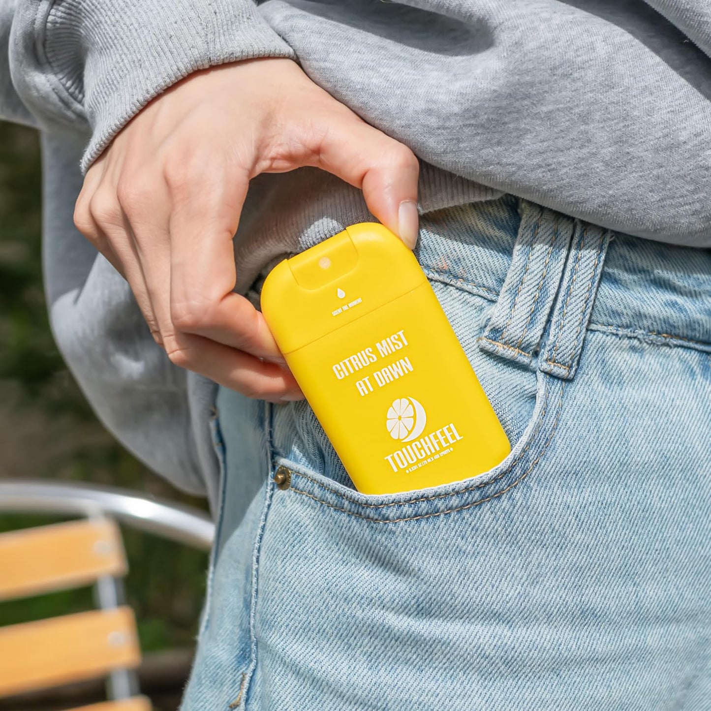 Spray Hand Sanitizer Travel Size Scented 3-Pack - Refillable Hydrating Hand Sanitizers Portable Design Travel Essentials (Citrus mist at dawn) 0.93Fl Oz Each