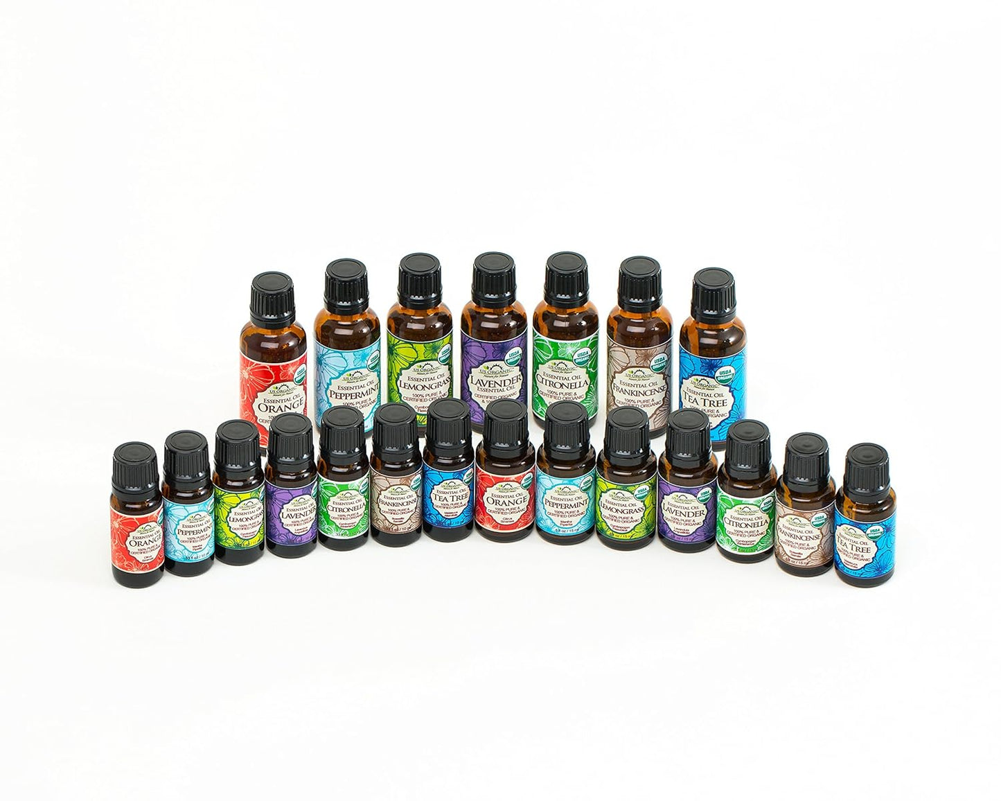 US Organic 100% Pure Peppermint Essential Oil - USDA Certified Organic - 15 ml - w/Improved caps and droppers (More Size Variations Available)