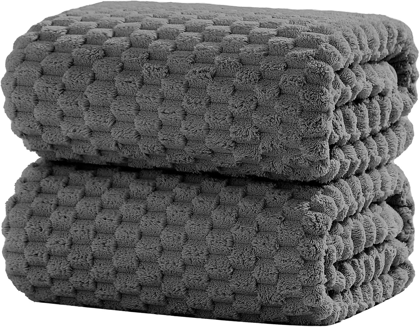 Extra Large Bath Towel Sheet-40x80 Inches Oversized,Super Soft,Quick Dry,Microfiber Shower Towels Highly Absorbent,Plush Bathroom Towels for Adults, Premium Quality (Charcoal Gray, 2PCS)