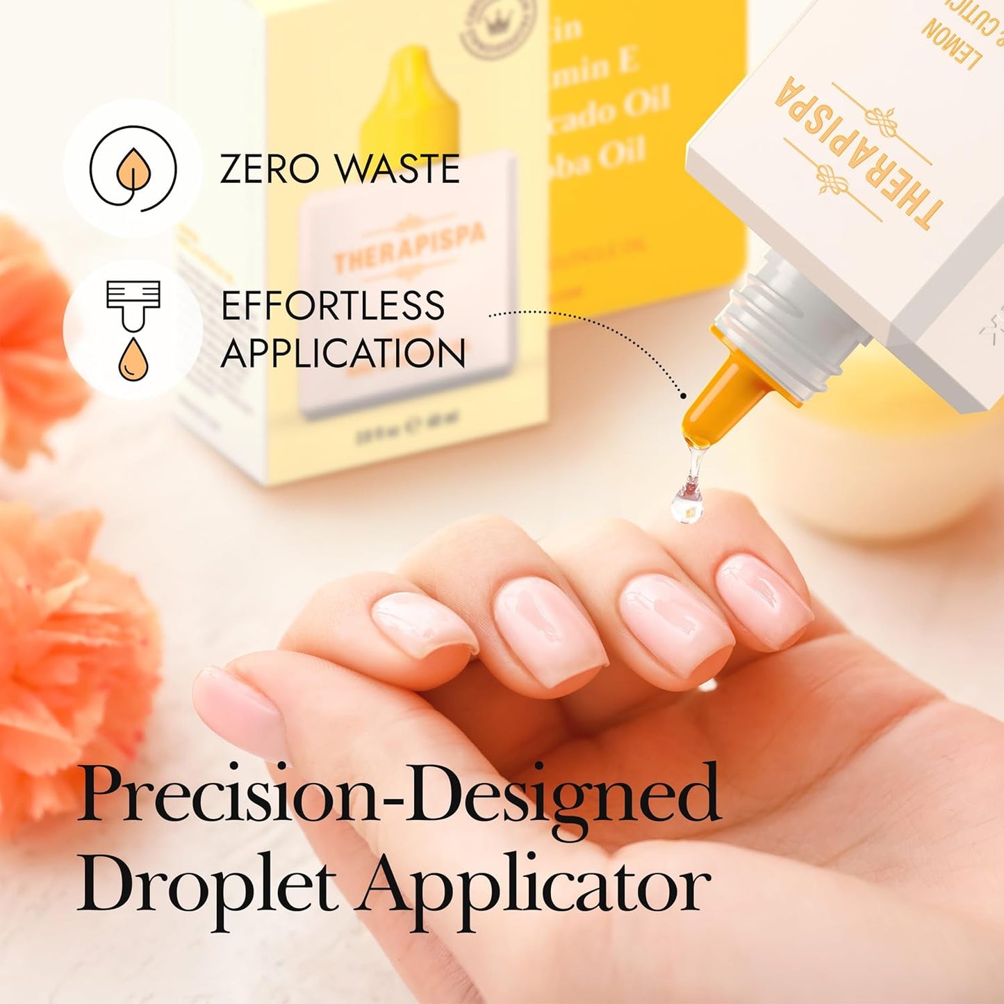 THERAPISPA Nail & Cuticle Oil with Avocado, Jojoba, Biotin & Vitamin E – Nourishes Cuticles, Strengthens Nails & Supports Nail Growth (Lavender, 2.0 fl oz)