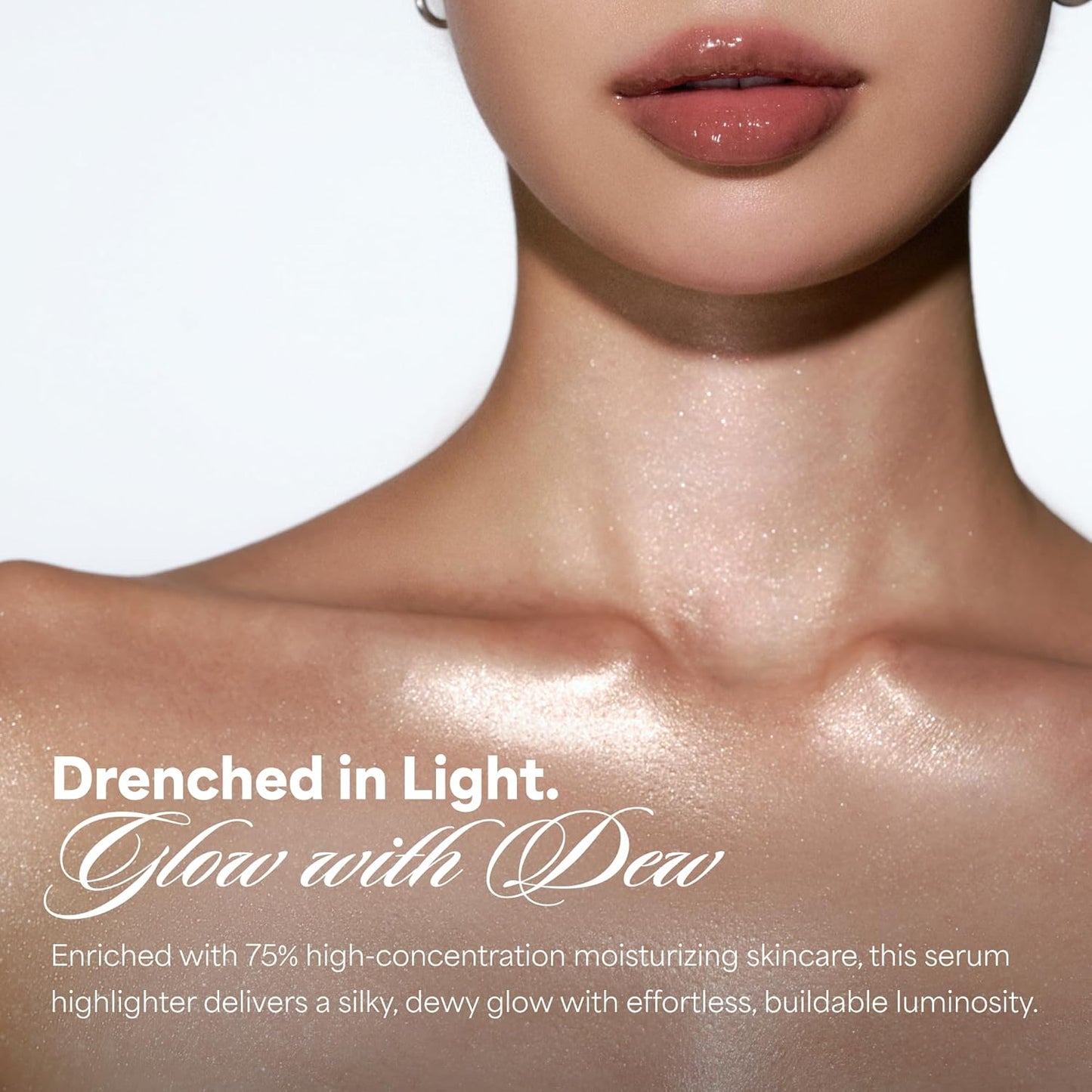 ENTROPY MAKEUP Glow Serum Body Highlighter, 75% Water-Rich Serum with Skincare Ingrediants, Buildable Radiance, Silky Lightweight for Face & Body, Soft Golden Beige Bronzer, Honey Lit