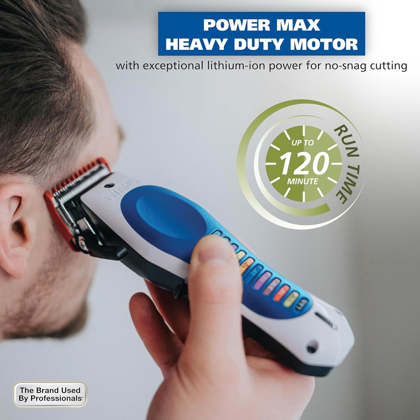 Wahl Lithium Ion Color Pro Rechargeable Cordless Hair Clippers for Men with Smart Charge Technology and Battery Hair Trimmer for Convenient at Home Haircutting & Touch Ups - Model 3026594